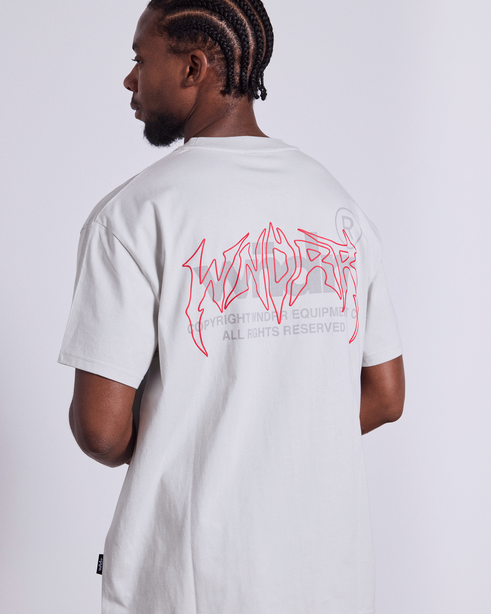 Mens Shutdown Box Fit T Shirt Oyster - Image 2