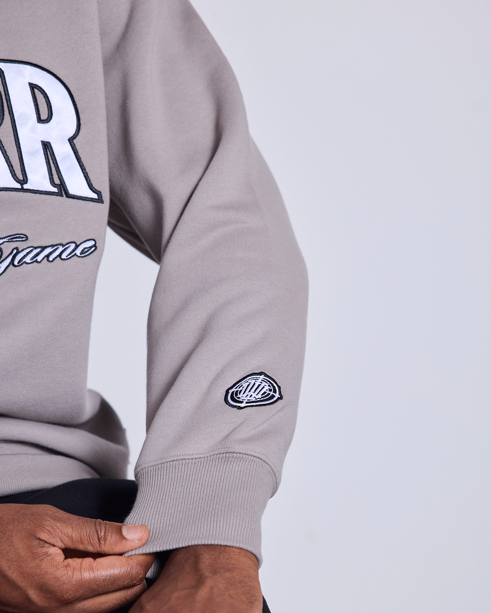 Mens Target Crew Sweater Moon Grey - Image 5