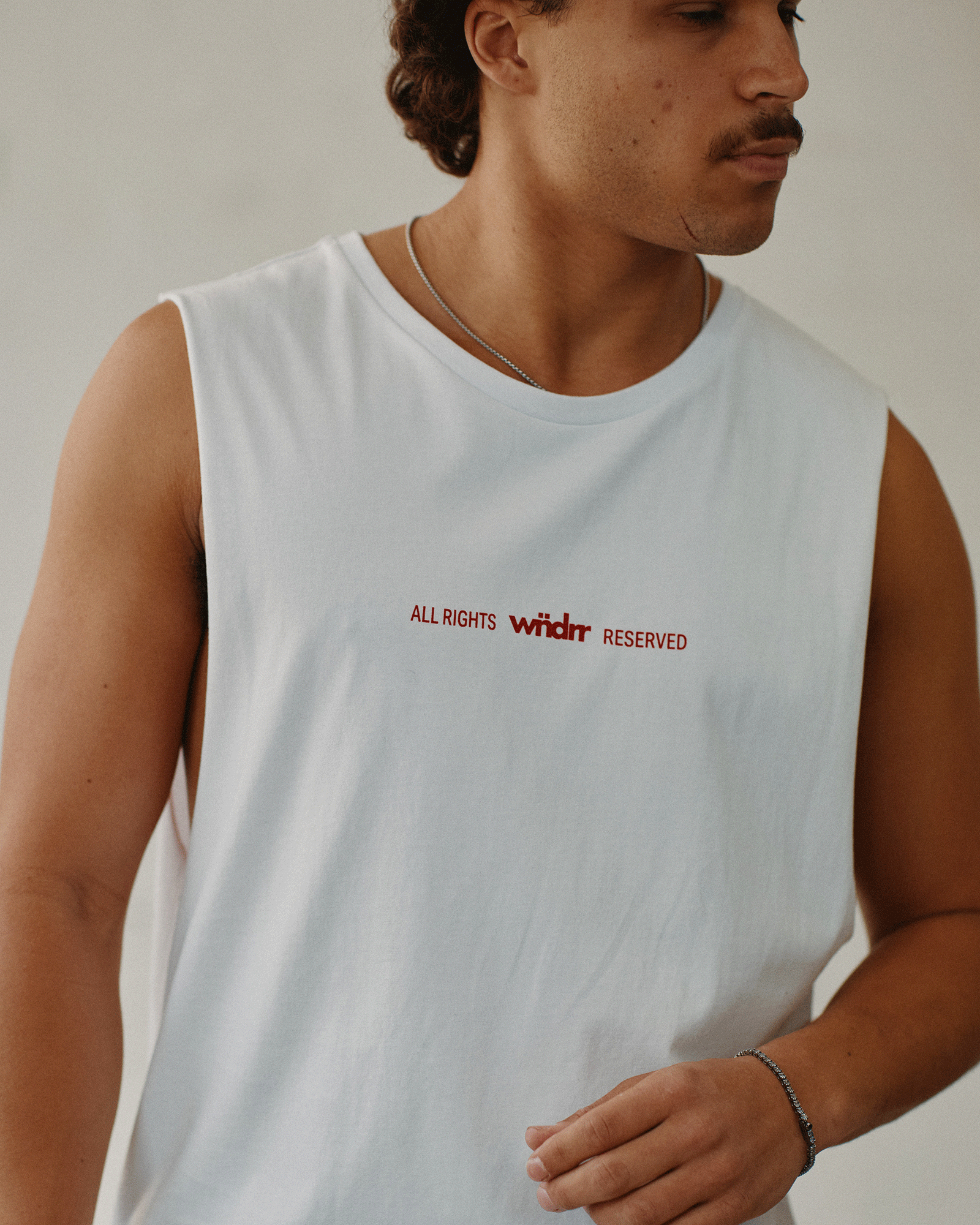 HIGHBORN MUSCLE TOP - WHITE