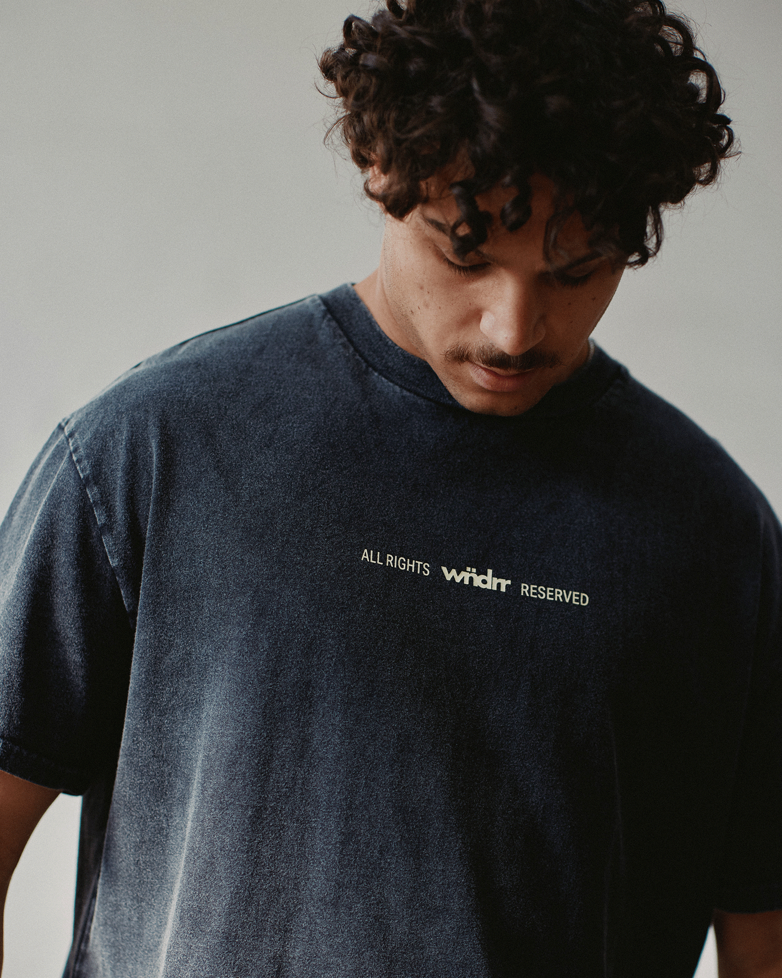 Mens Highborn Box Fit T Shirt Washed Black - Image 5