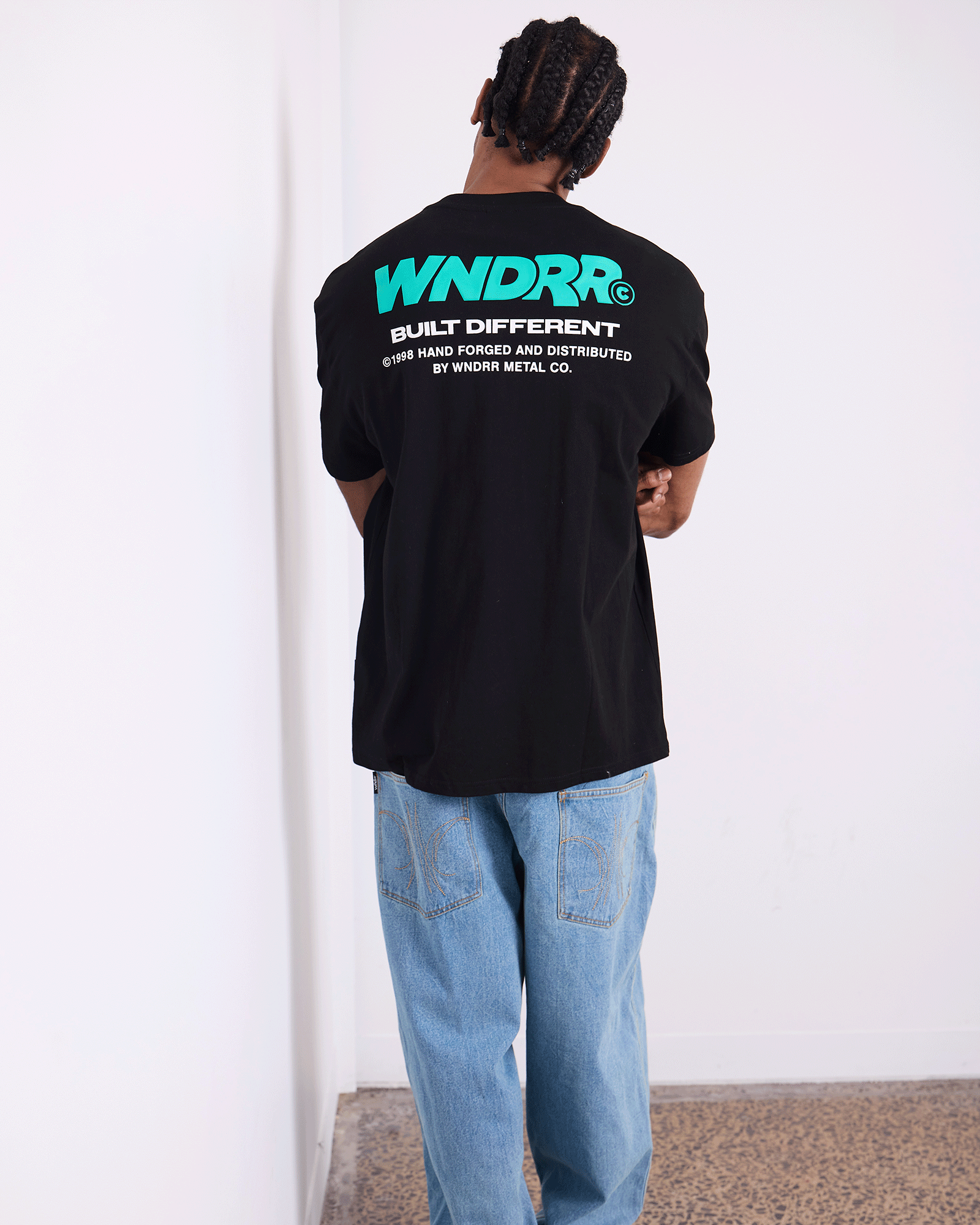 Mens SHODO BOX FIT T Shirt Faded Black - Image 6