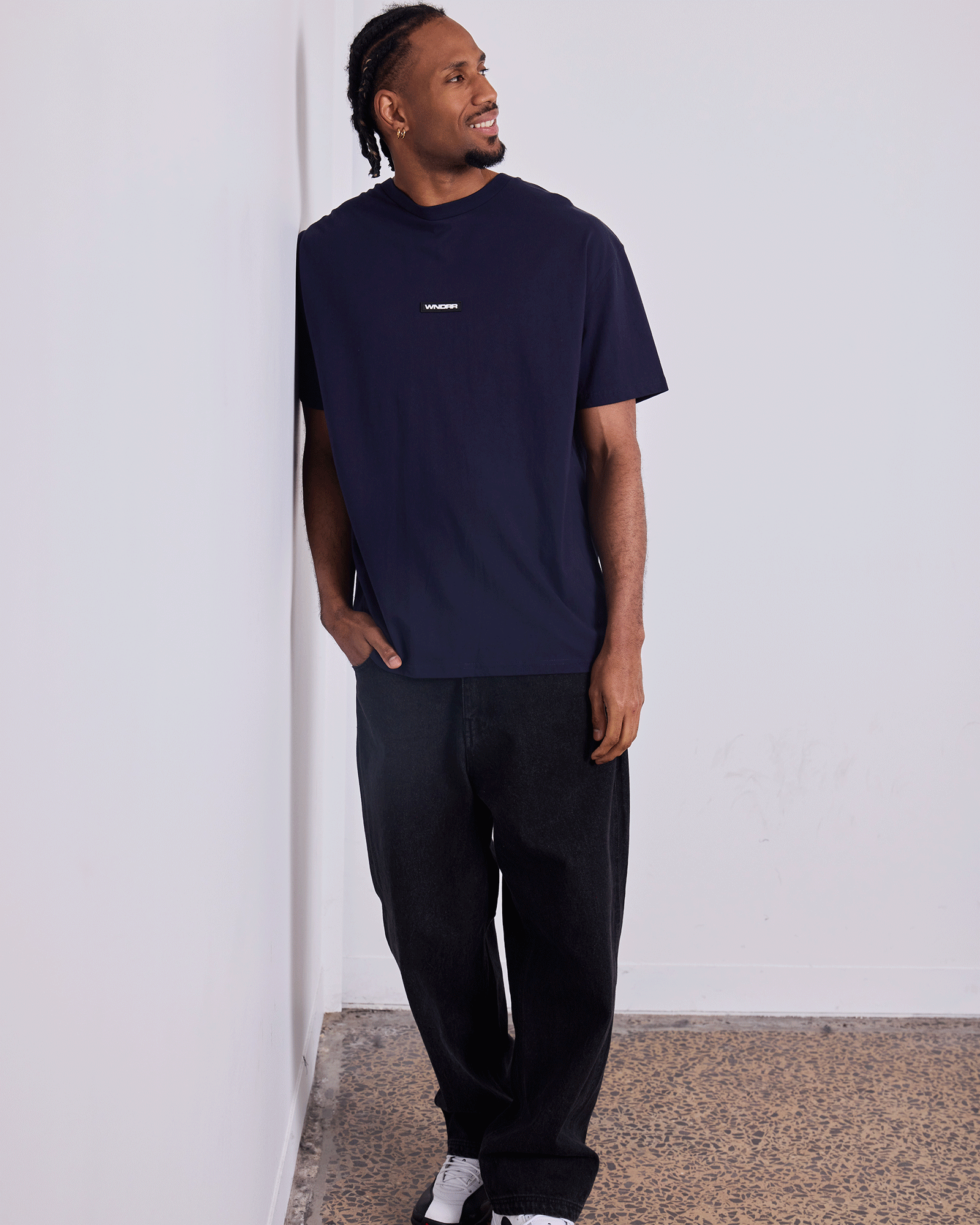 Hexed Box Fit Tee Navy - Image 5