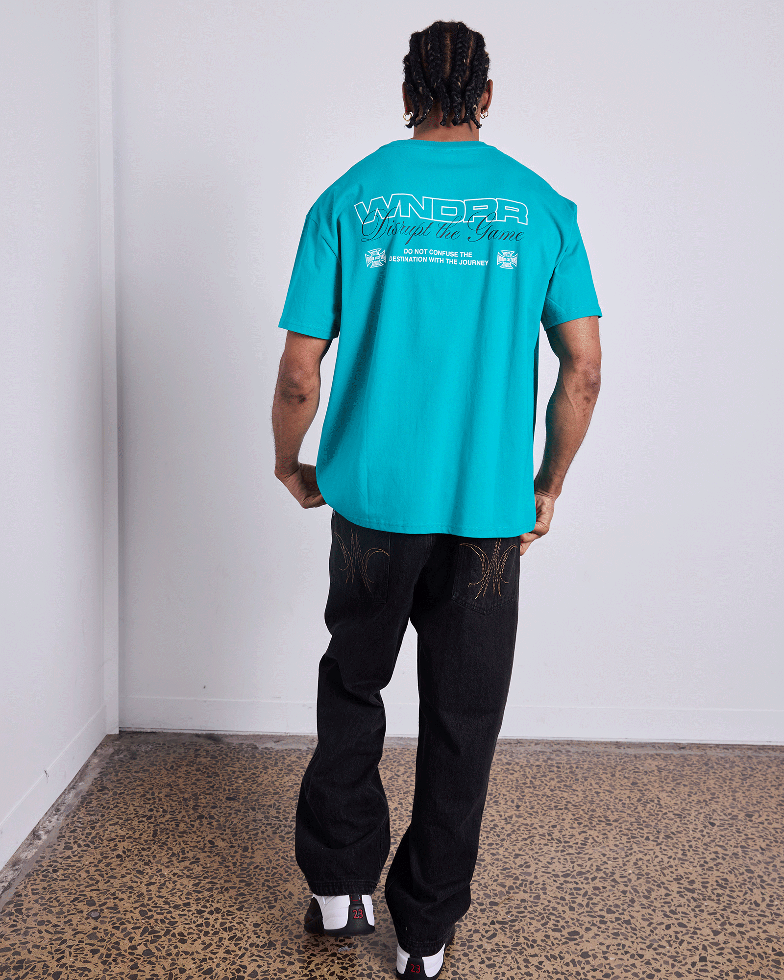 Displace Box Fit Tee Pool Green - Image 7