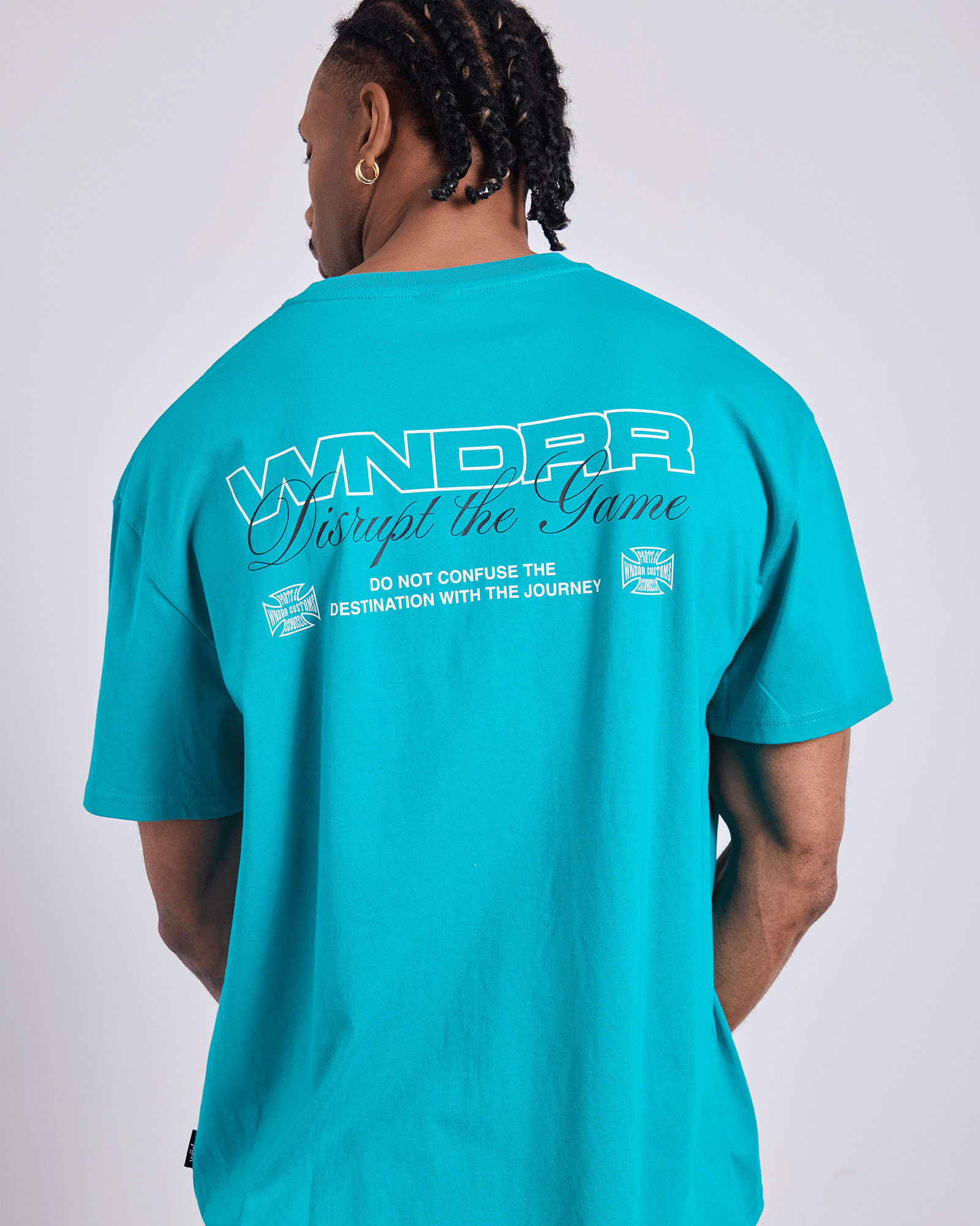 Displace Box Fit Tee Pool Green - Image 2