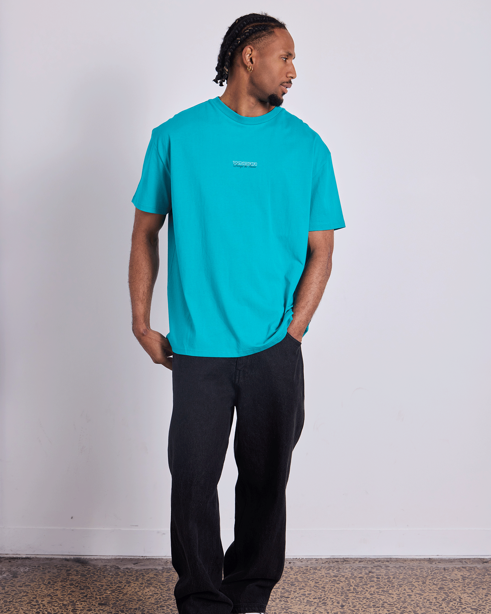 Displace Box Fit Tee Pool Green - Image 6