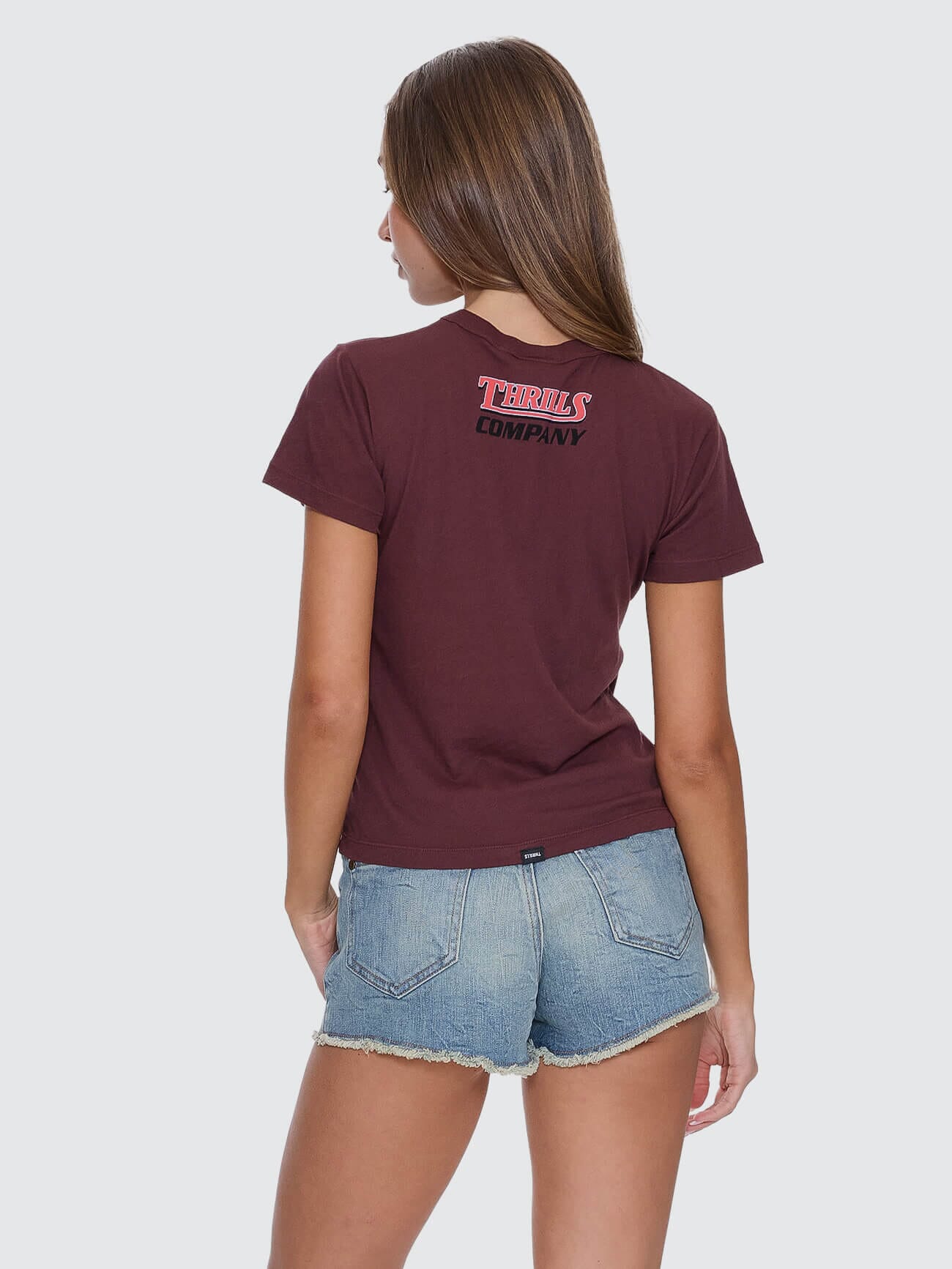 Womens Full Throttle T Shirt Bitter Chocolate - Image 6