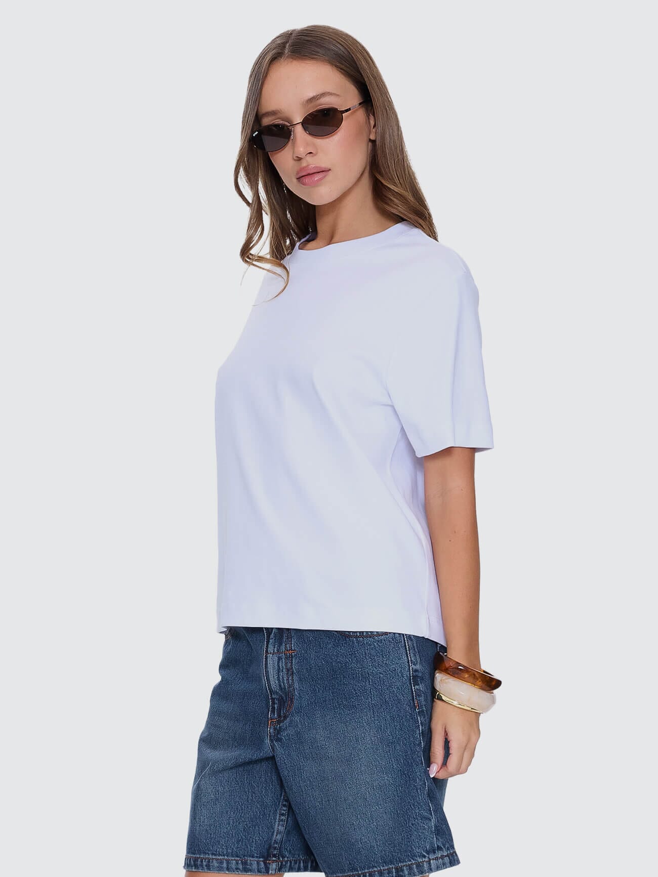 Womens Essential Tee T Shirt White - Image 4