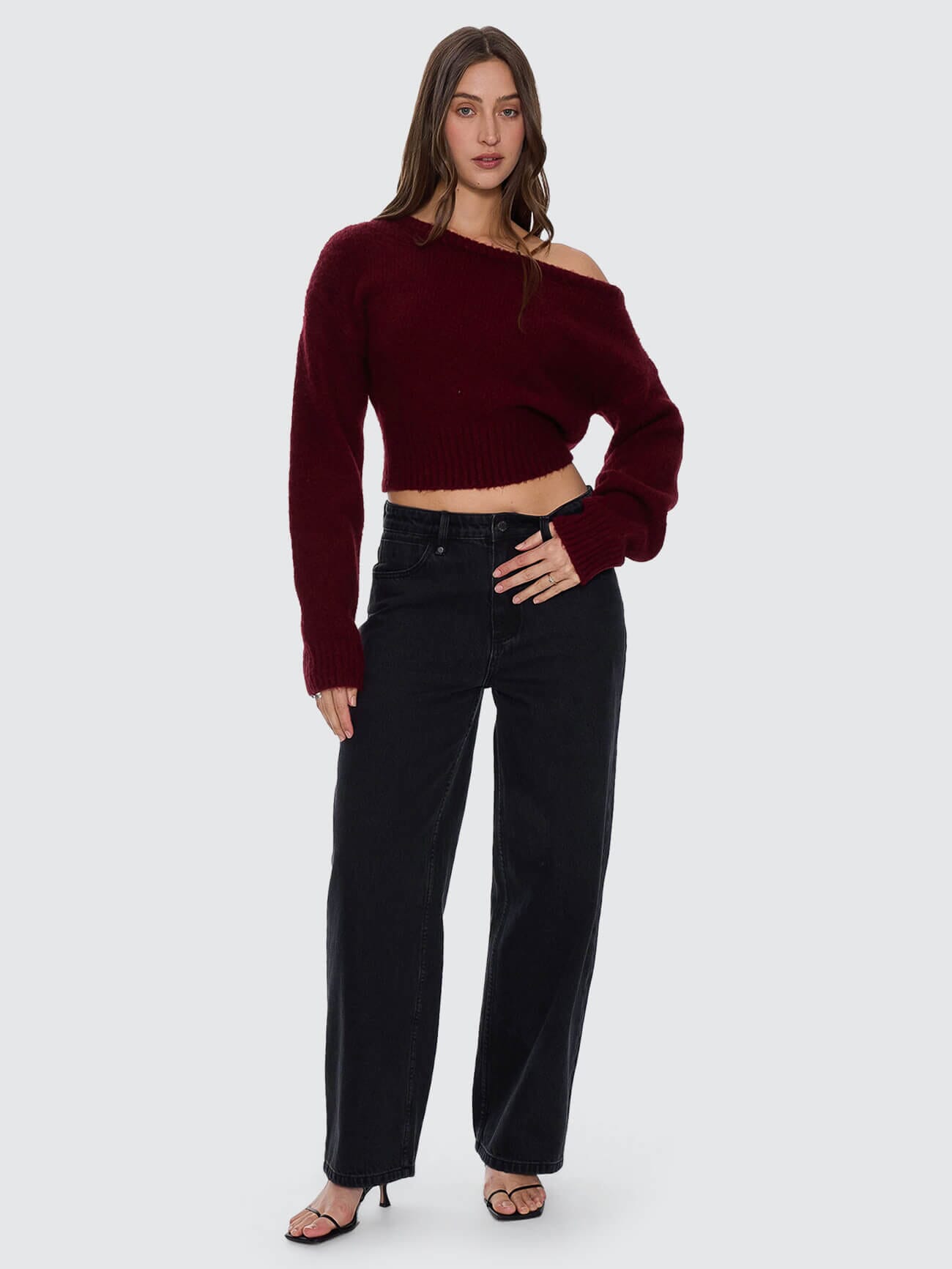 Womens Oslo Sweater New Maroon - Image 3