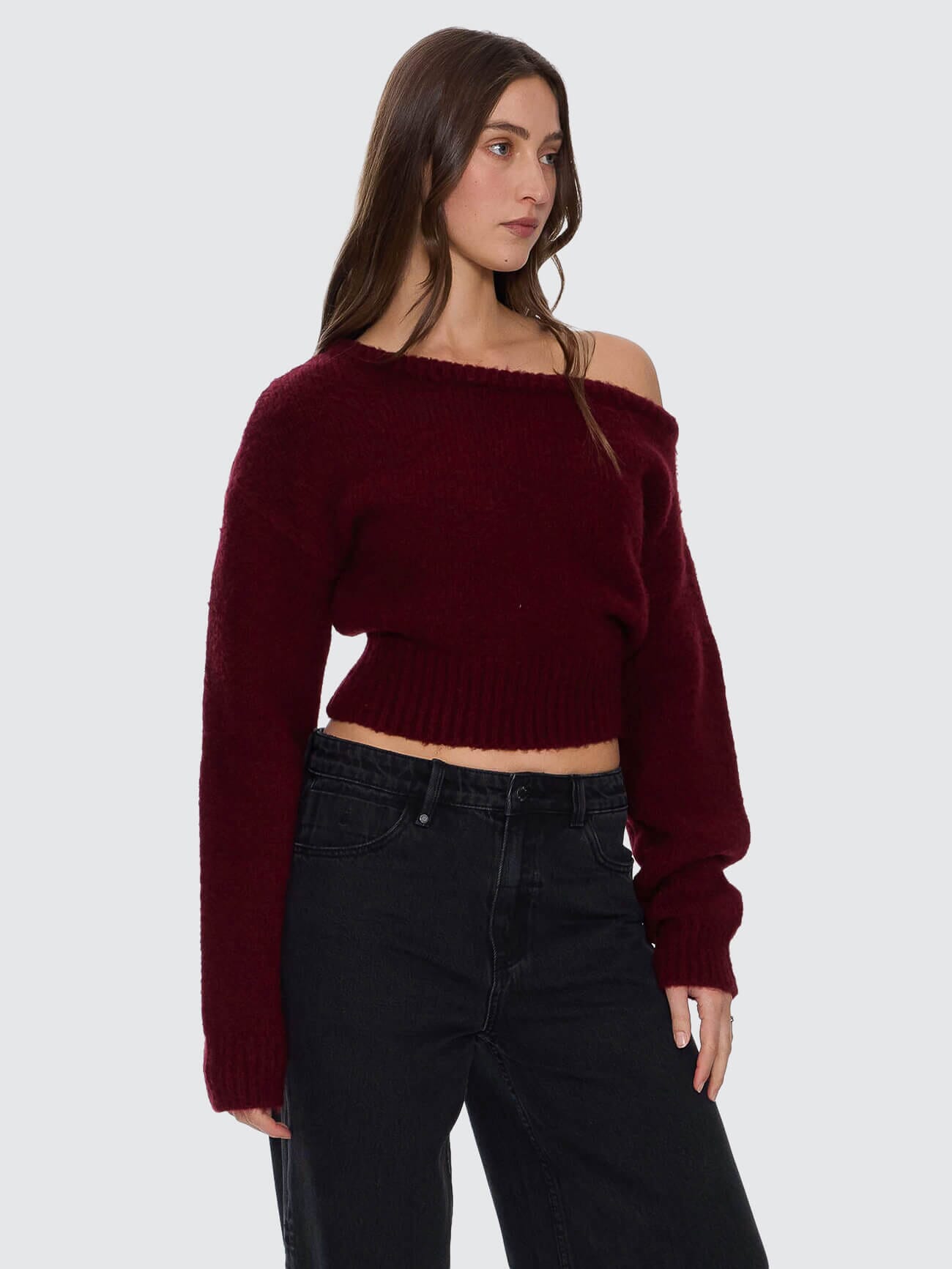 Womens Oslo Sweater New Maroon - Image 7