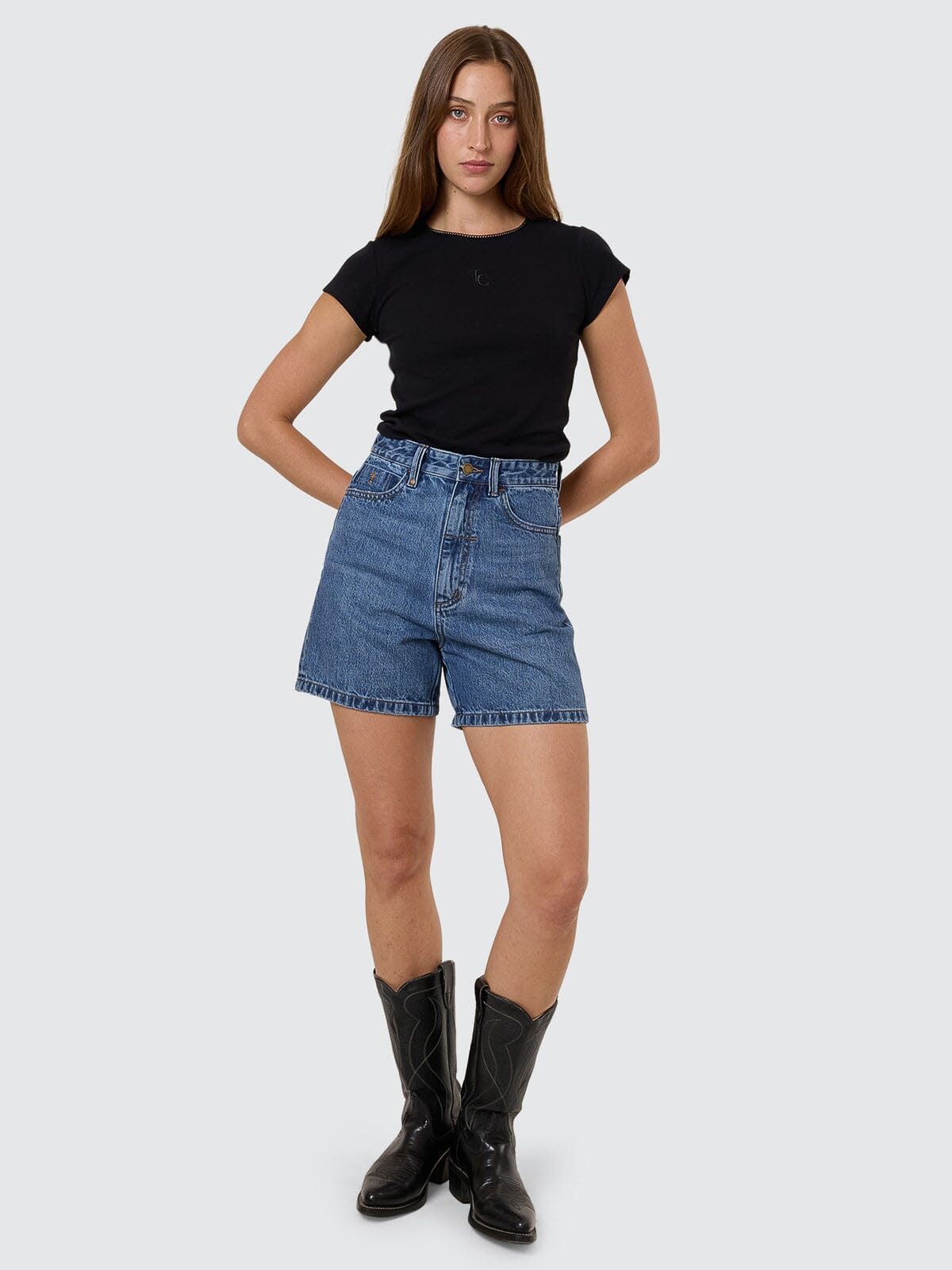 Womens Koko Walk Short Stone Blue - Image 1