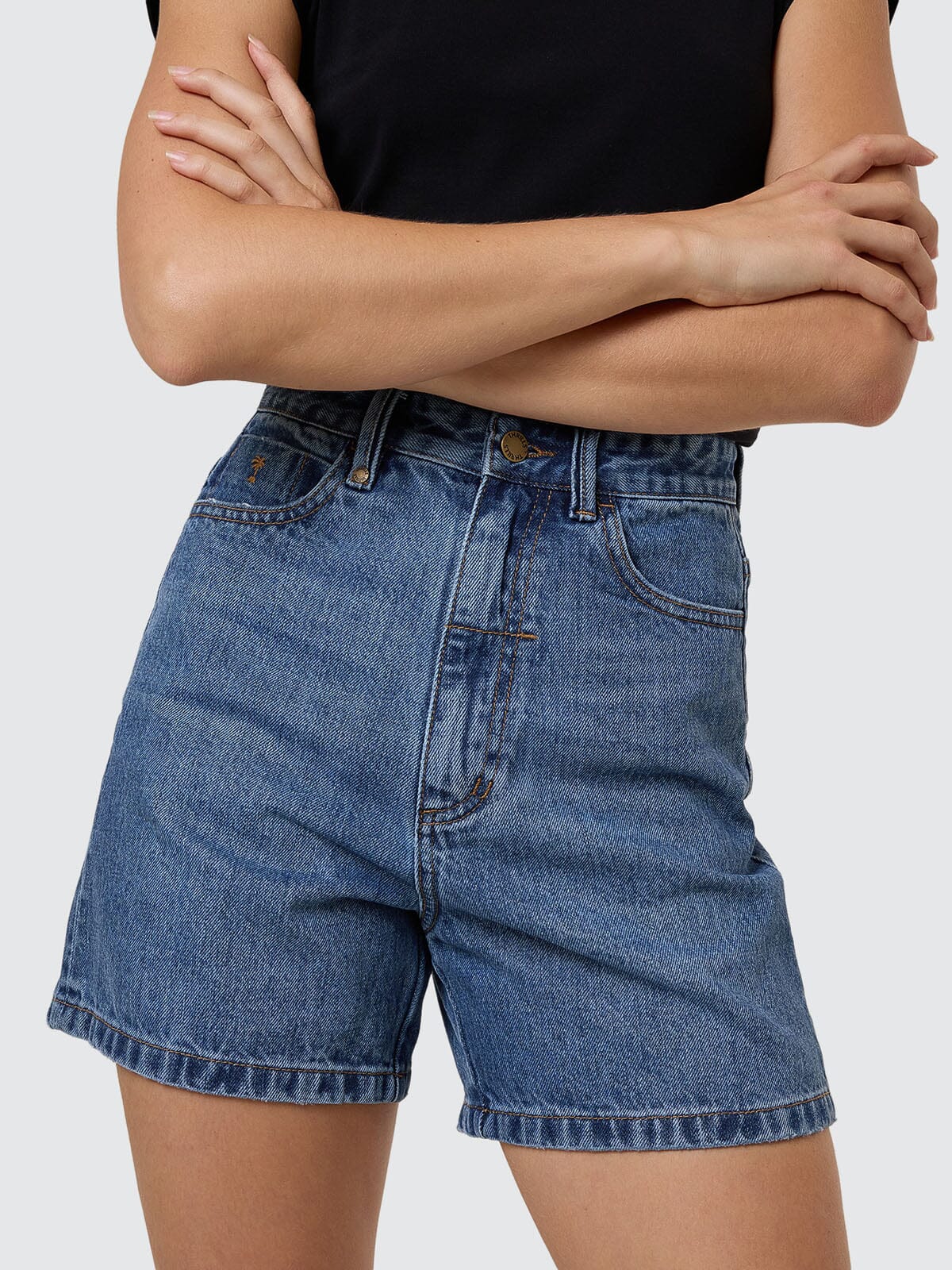 Womens Koko Walk Short Stone Blue - Image 6