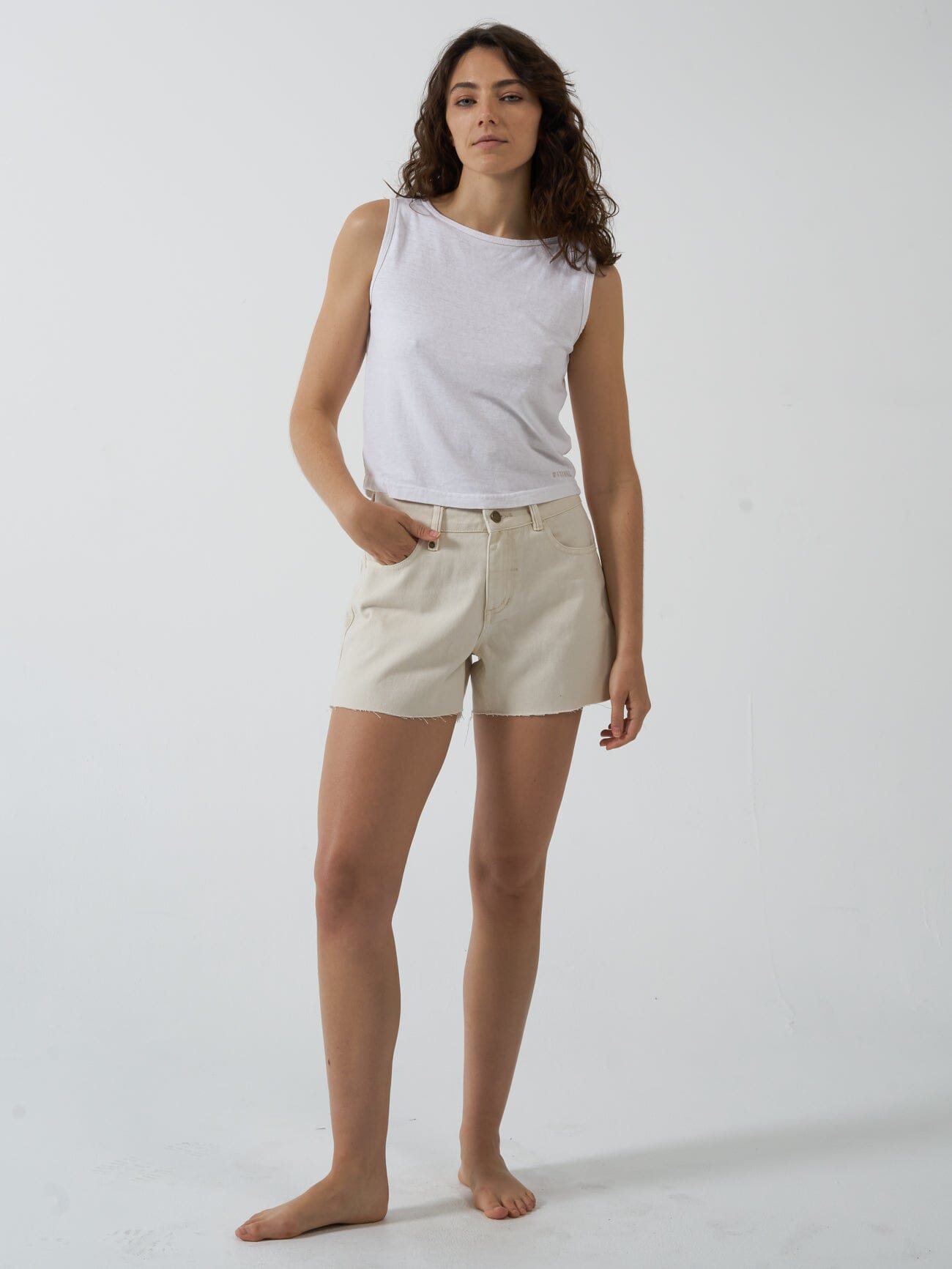 Erica Mid Rise Short Heritage White - Image 5