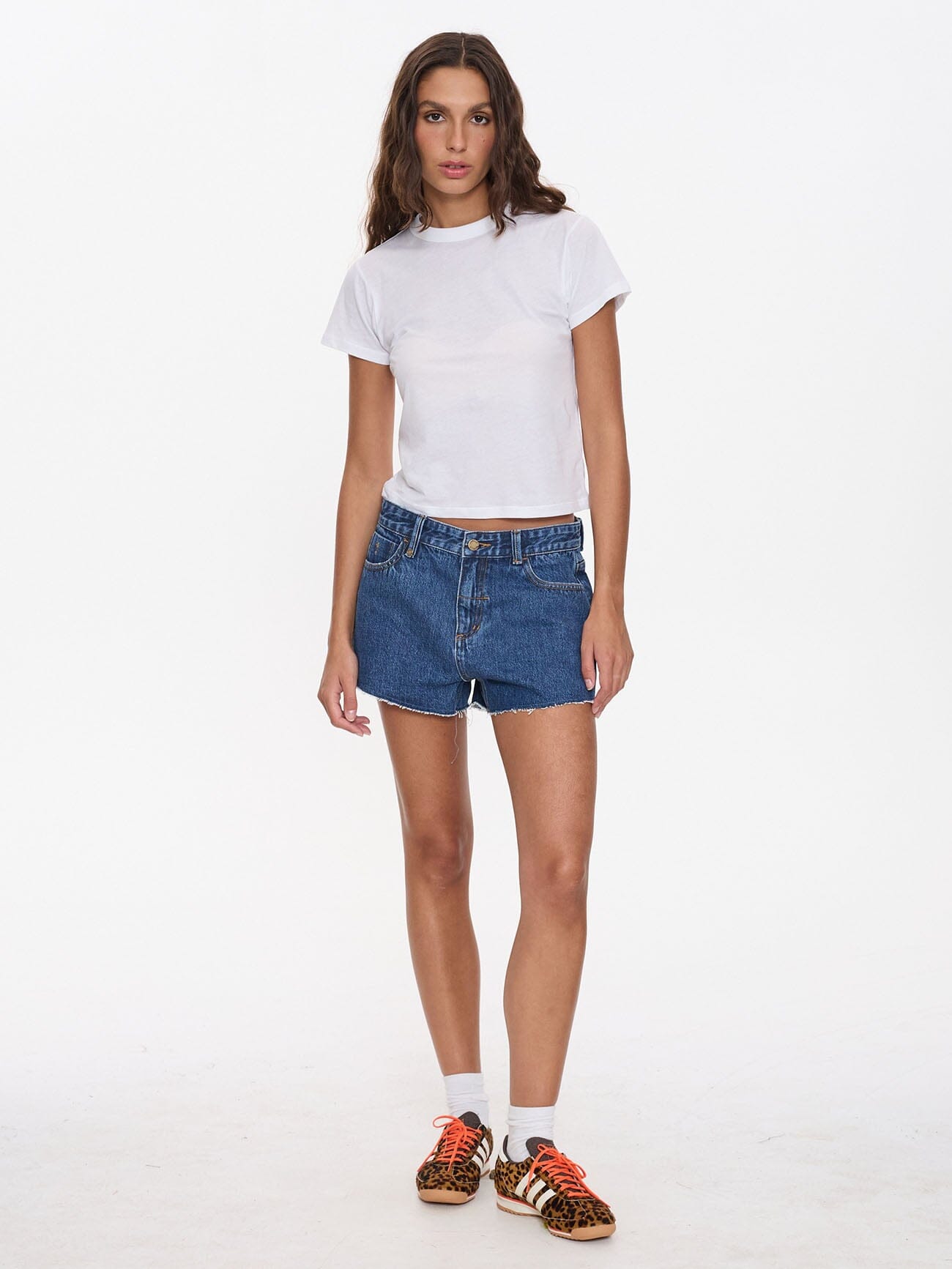 Womens Lola Low Rise Baggy Walk Short Deep Vintage Blue - Image 8