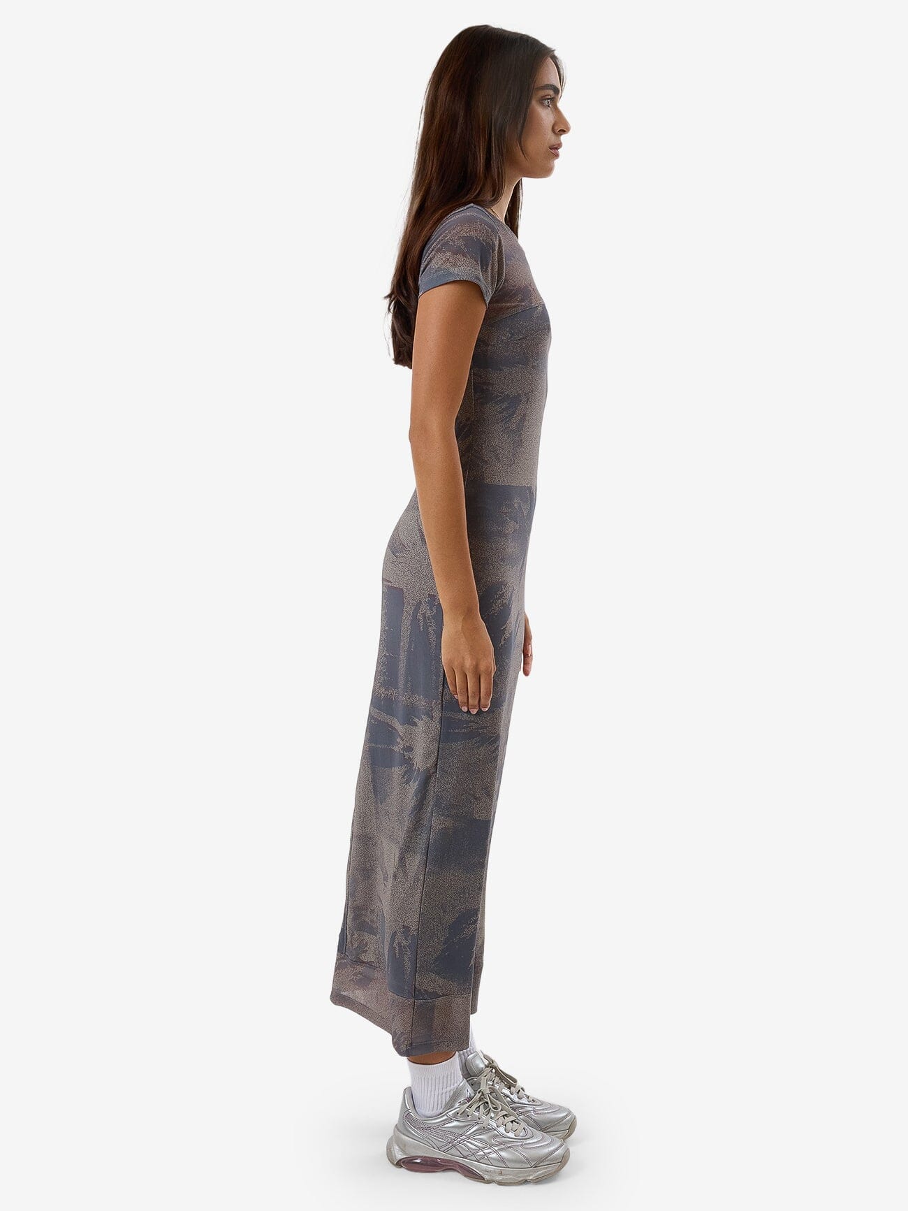 In Formation Mesh Dress