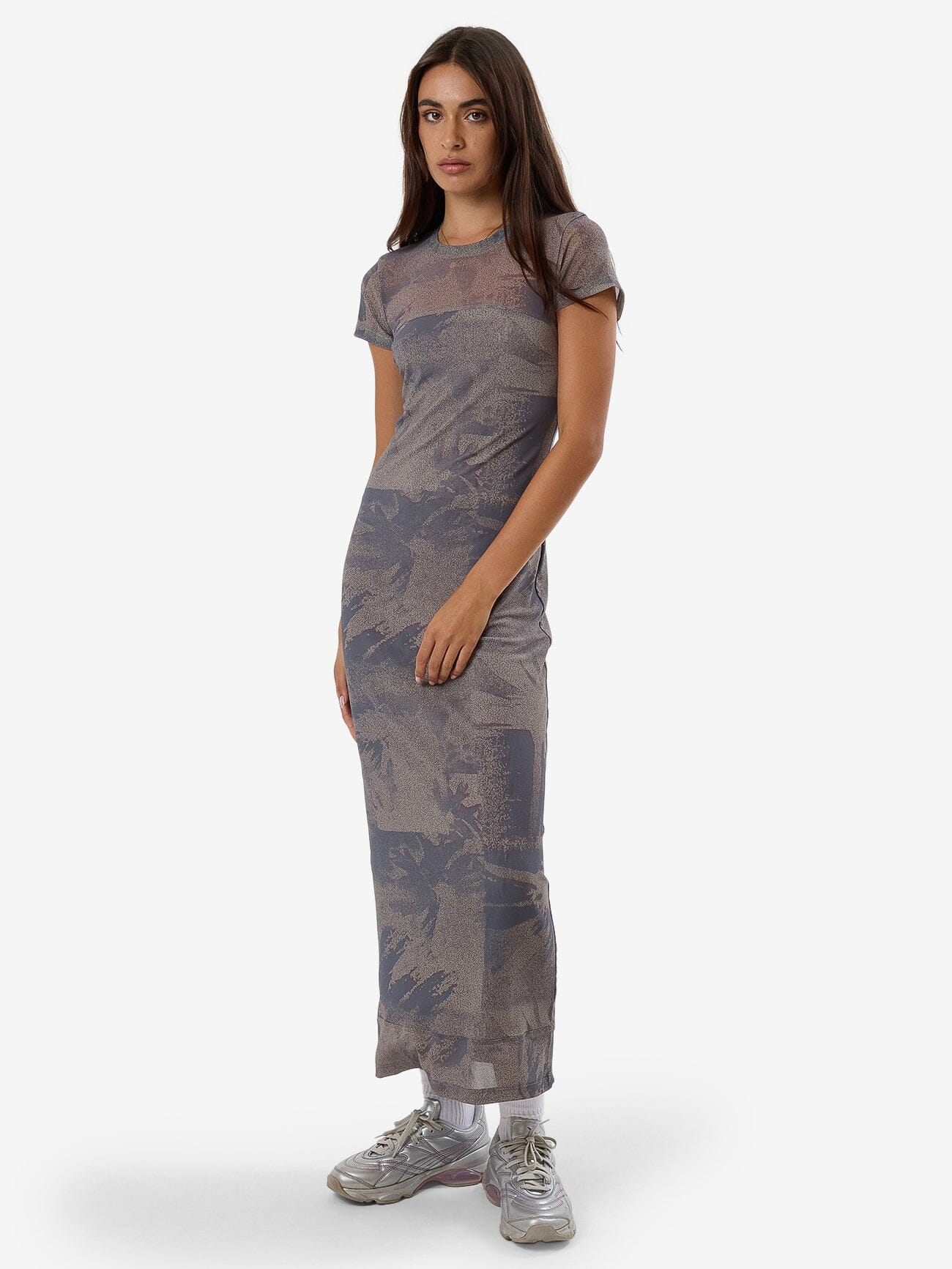 In Formation Mesh Dress