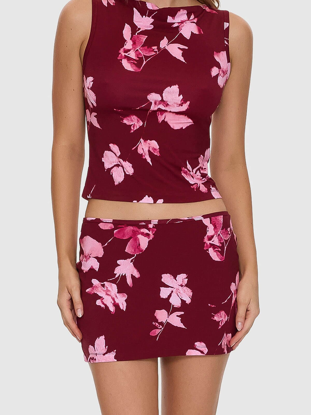 Womens Full Bloom Skirt Pomegranate - Image 3