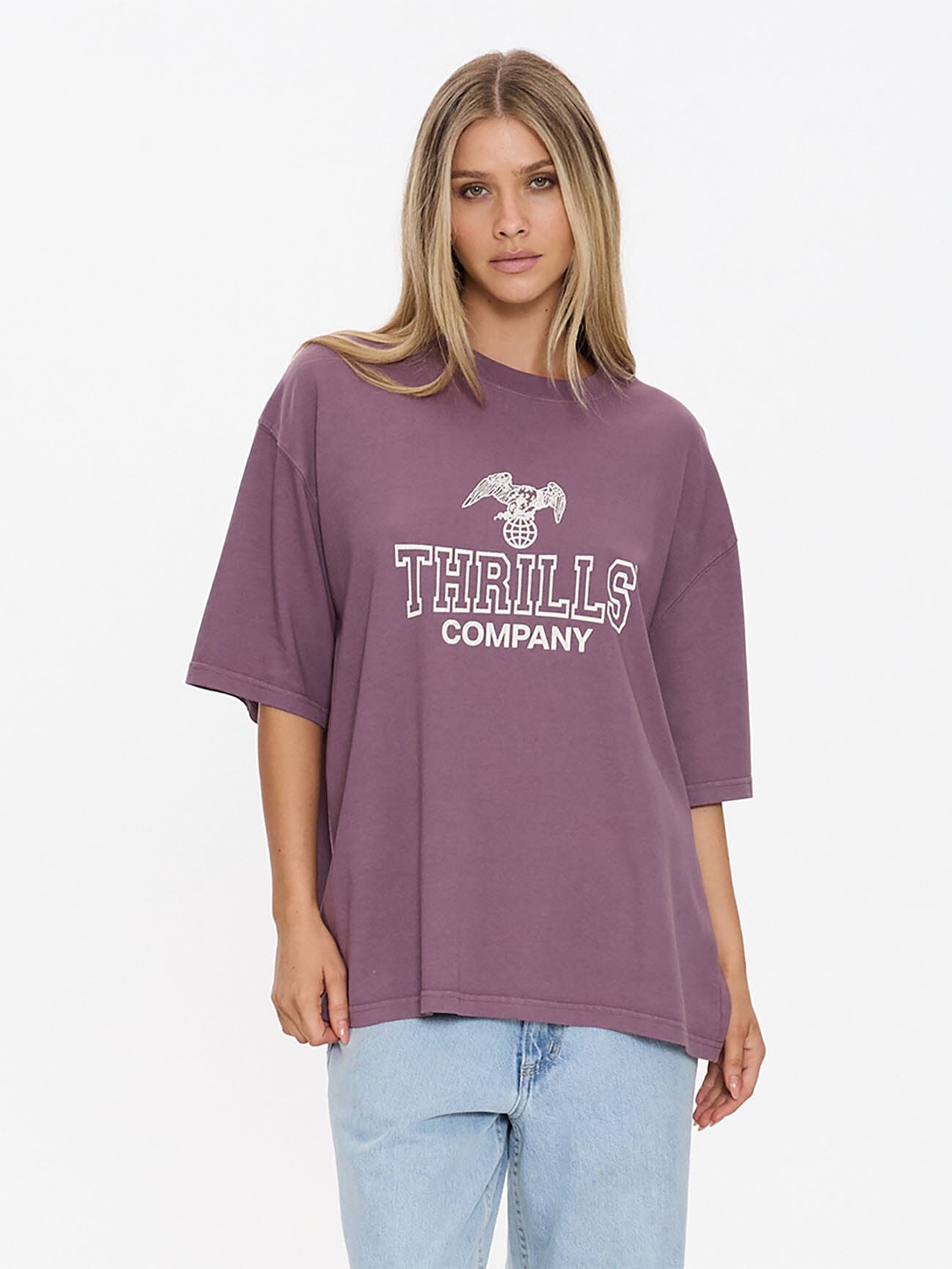 Womens Break Point T Shirt Vintage Mauve - Image 1