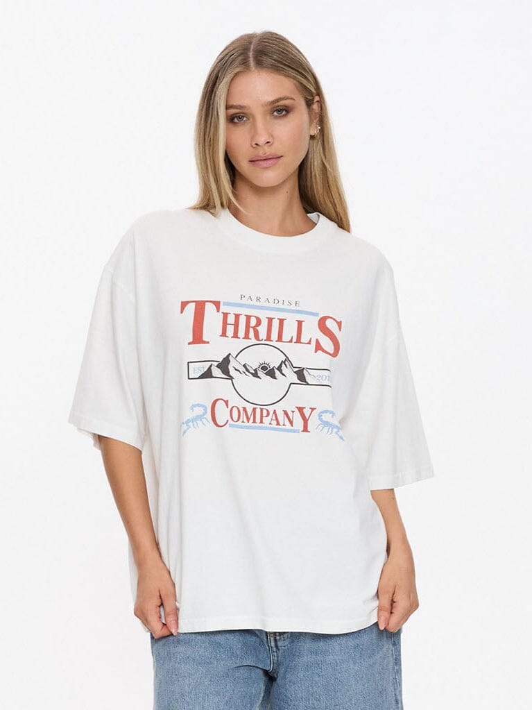 Womens Touch The Sky T Shirt Dirty White - Image 1