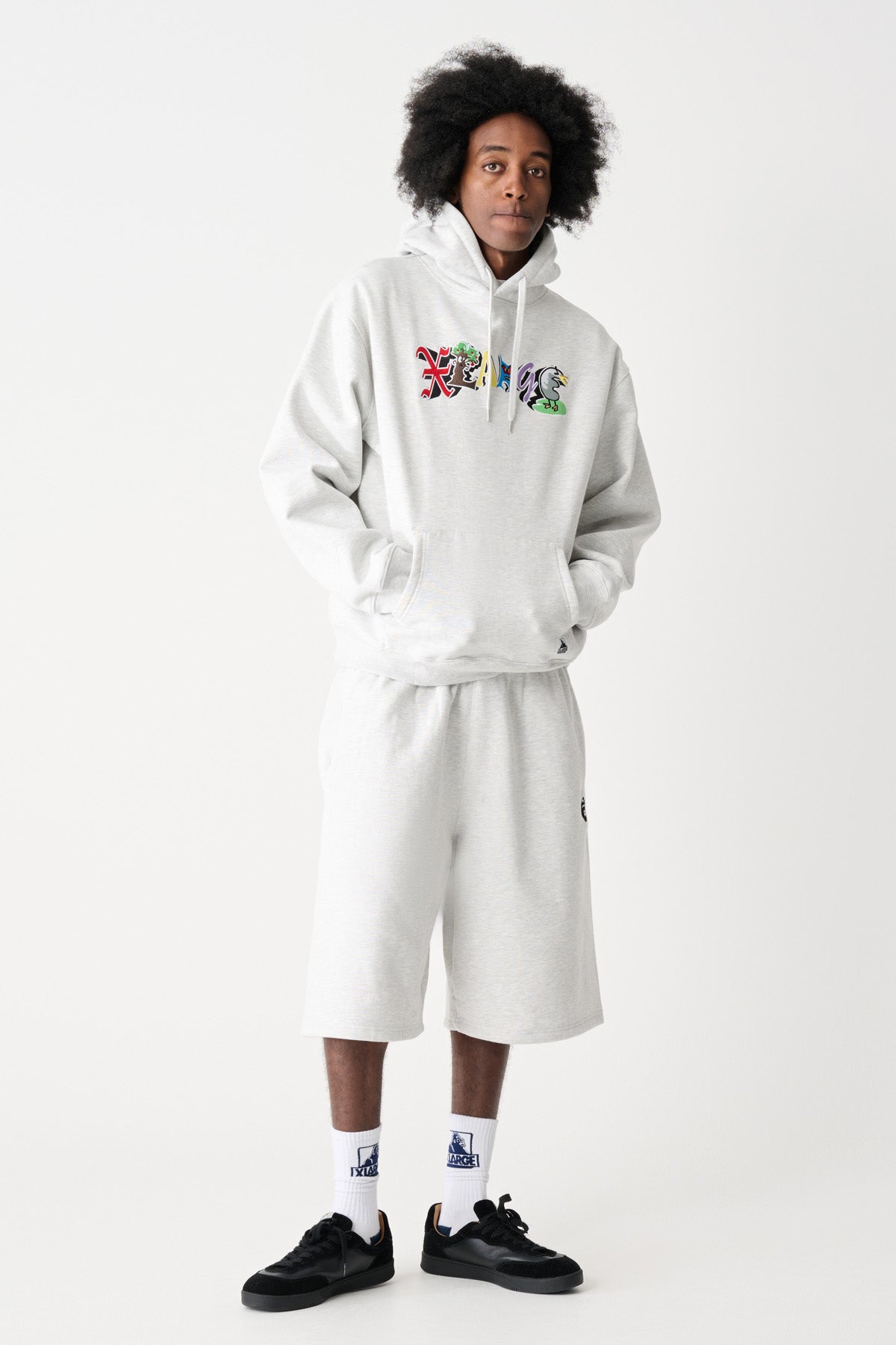 Mens Garden Hooded Jumper Snow Marle - Image 5