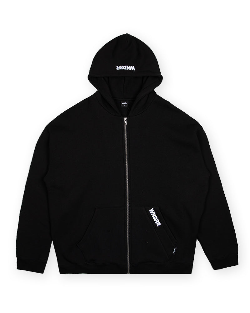 Mens HALO ZIP HOOD Sweater Black - Image 1