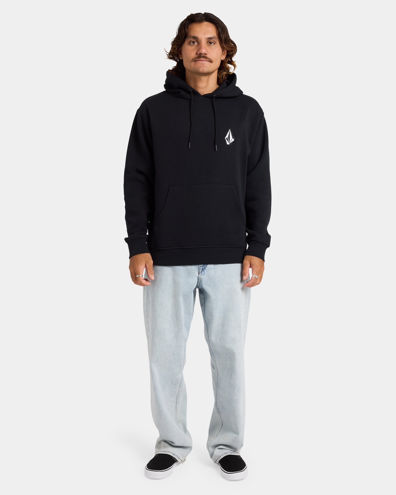 Mens Vologo Hooded Jumper Black - Image 5