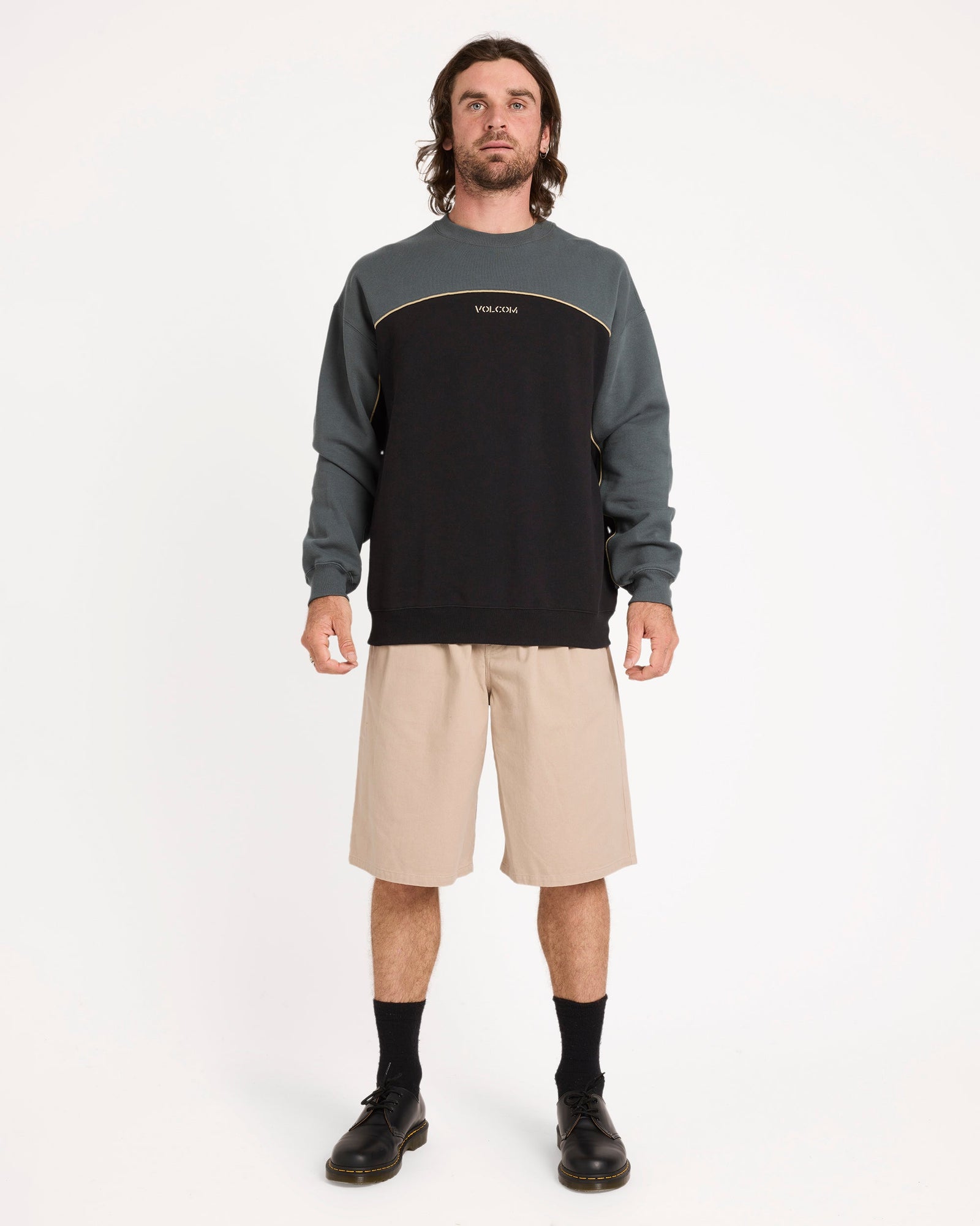 Mens 2K Stone Crew Sweater Castlerock - Image 3