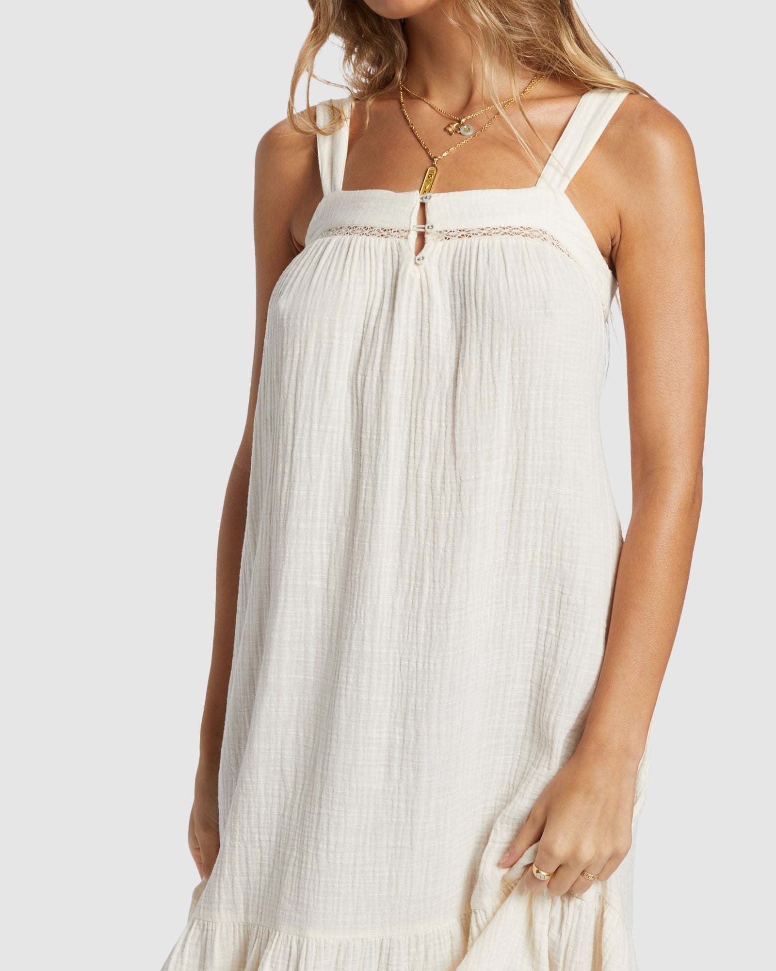 Womens Summers End Maxi Dress White Cap - Image 4