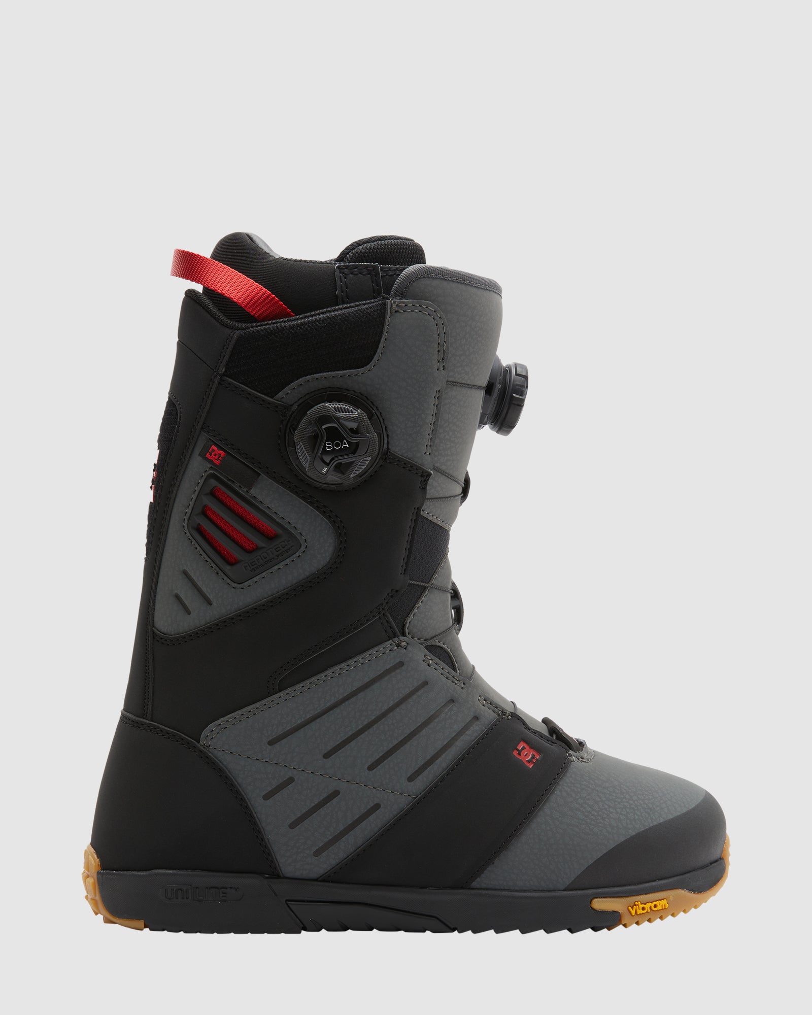 Mens Judge BOA Snowboard Boots Black / Grey / Red - Image 2