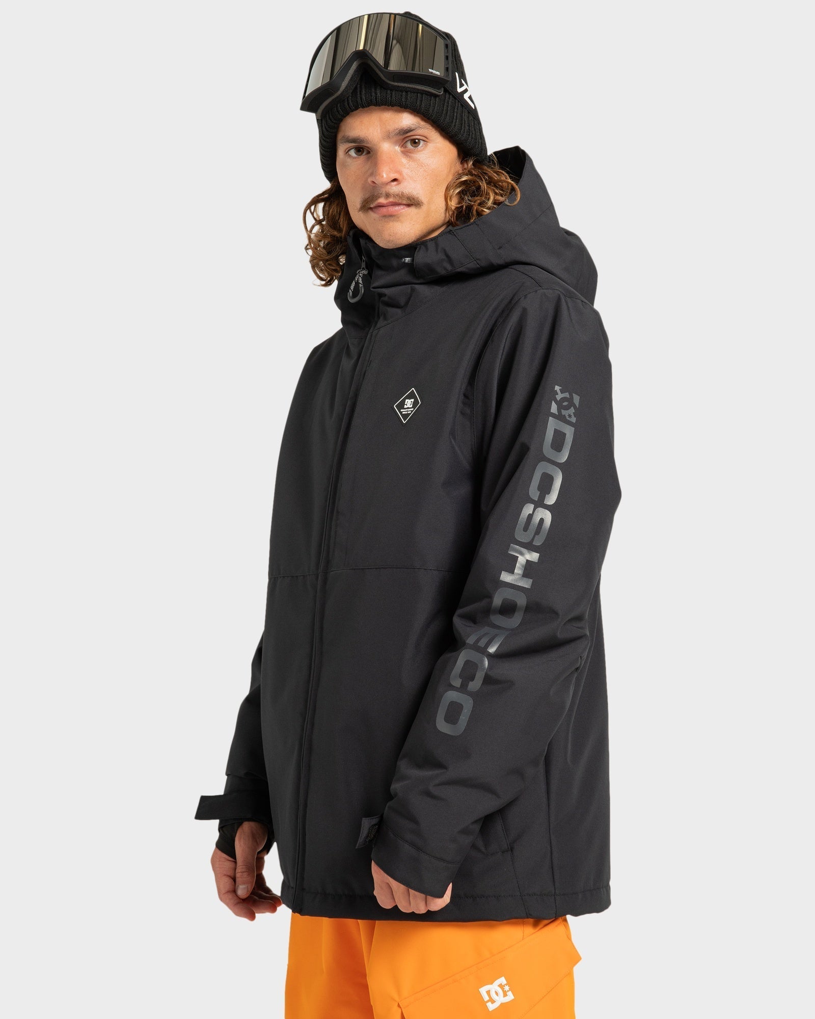 Mens Basis Insulated Snowboard Jacket Black - Image 2