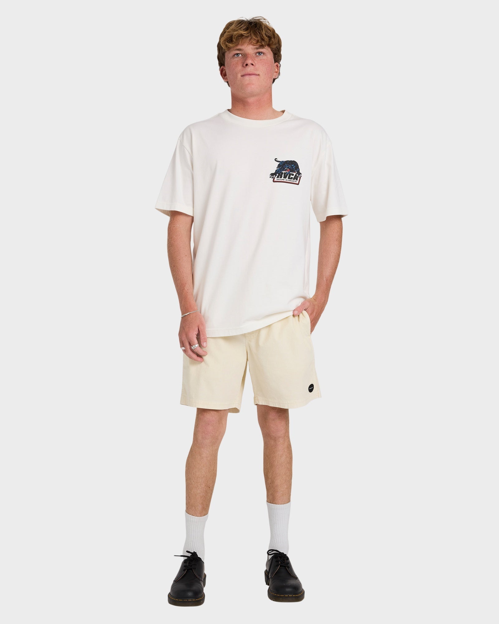 Mens Escape Elastic Cord II Walk Shorts Latte - Image 10