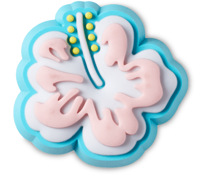 Blue Hibiscus Shoe Charm