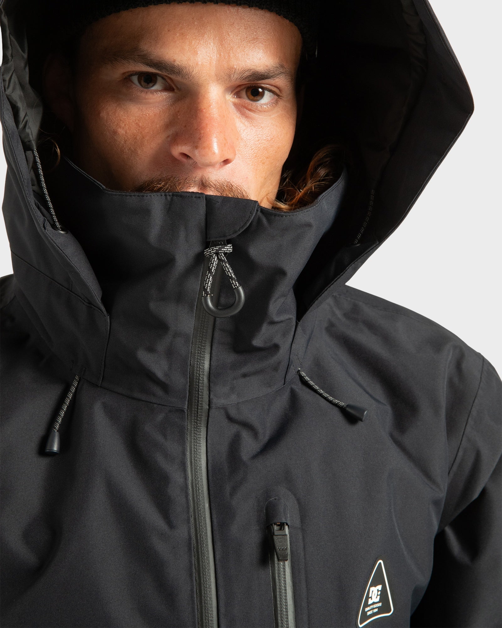Mens Basis 30K Snowboard Jacket Black - Image 13