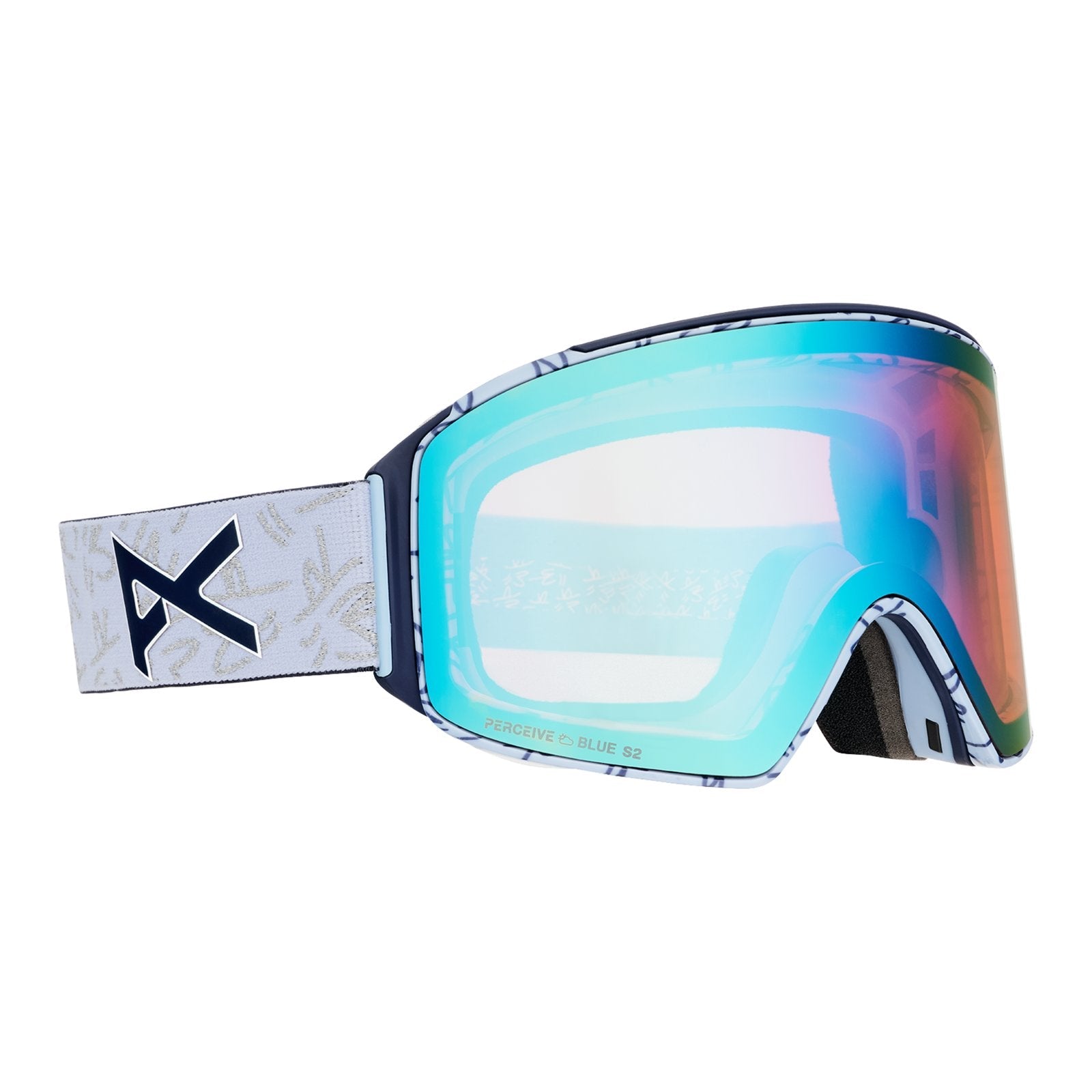Encounters With Lucas Beaufort M4 Low Bridge Fit Goggles (Cylindrical) + Bonus Lens + Mfi Face Mask LB Midnight Gus - Perceive Variable Blue Lens (21% / S2) w/ Perceive Cloudy Pink Lens (53% / S1) - Image 3