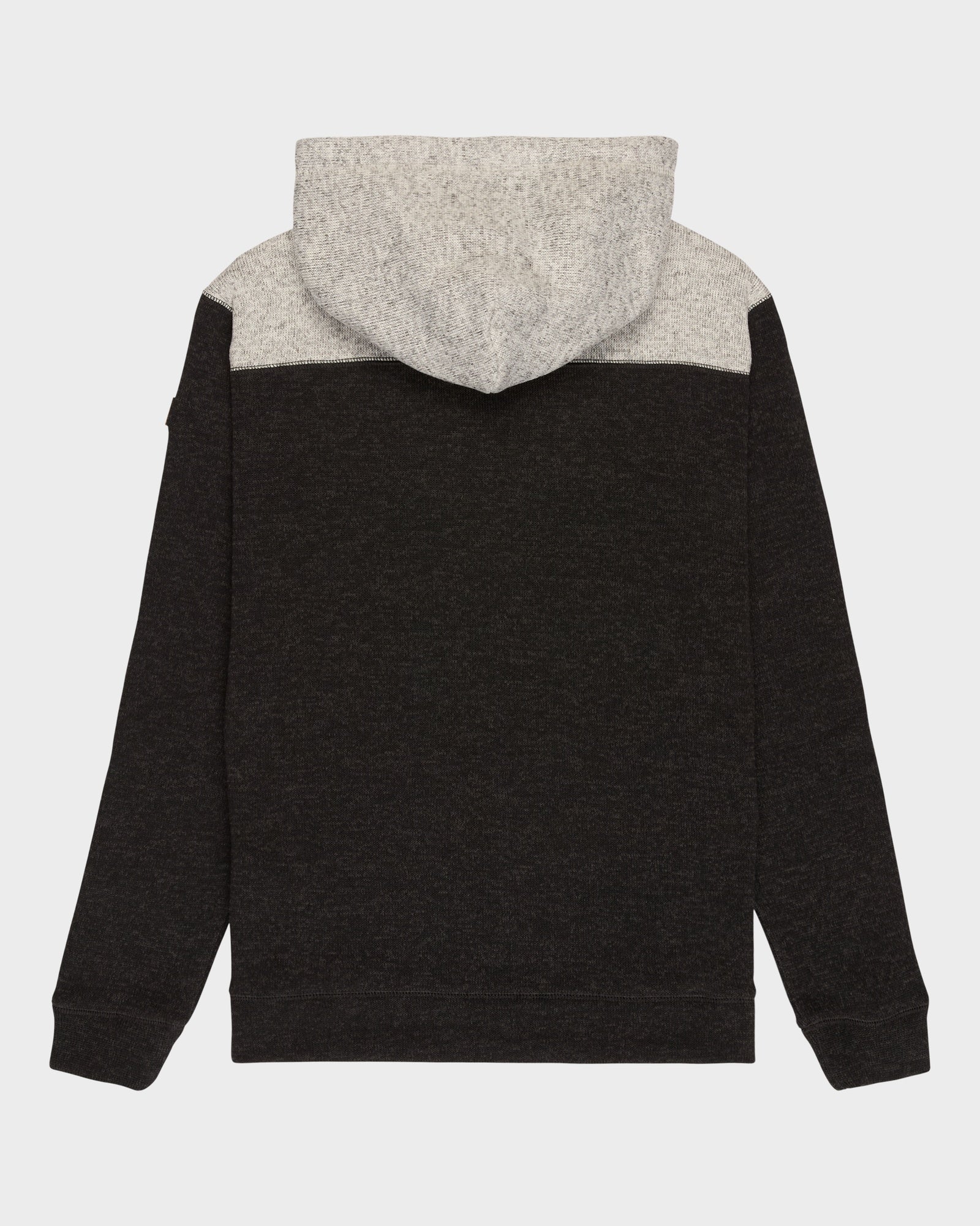 Mens Keller Block Zip Hooded Jumper Black Heather - Image 7
