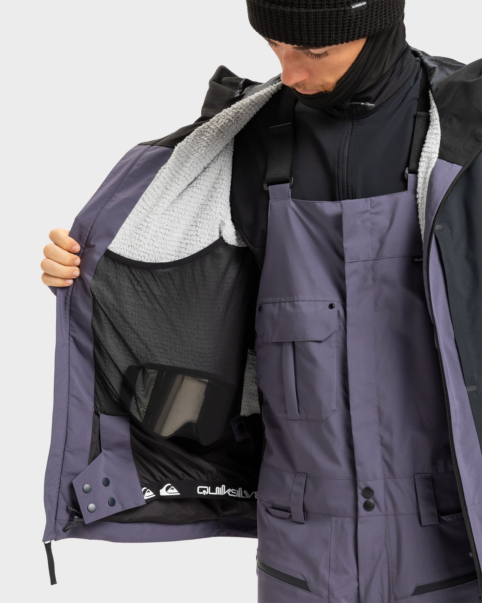 Mens Ultralight Stretch Snow Jacket Graystone - Image 7