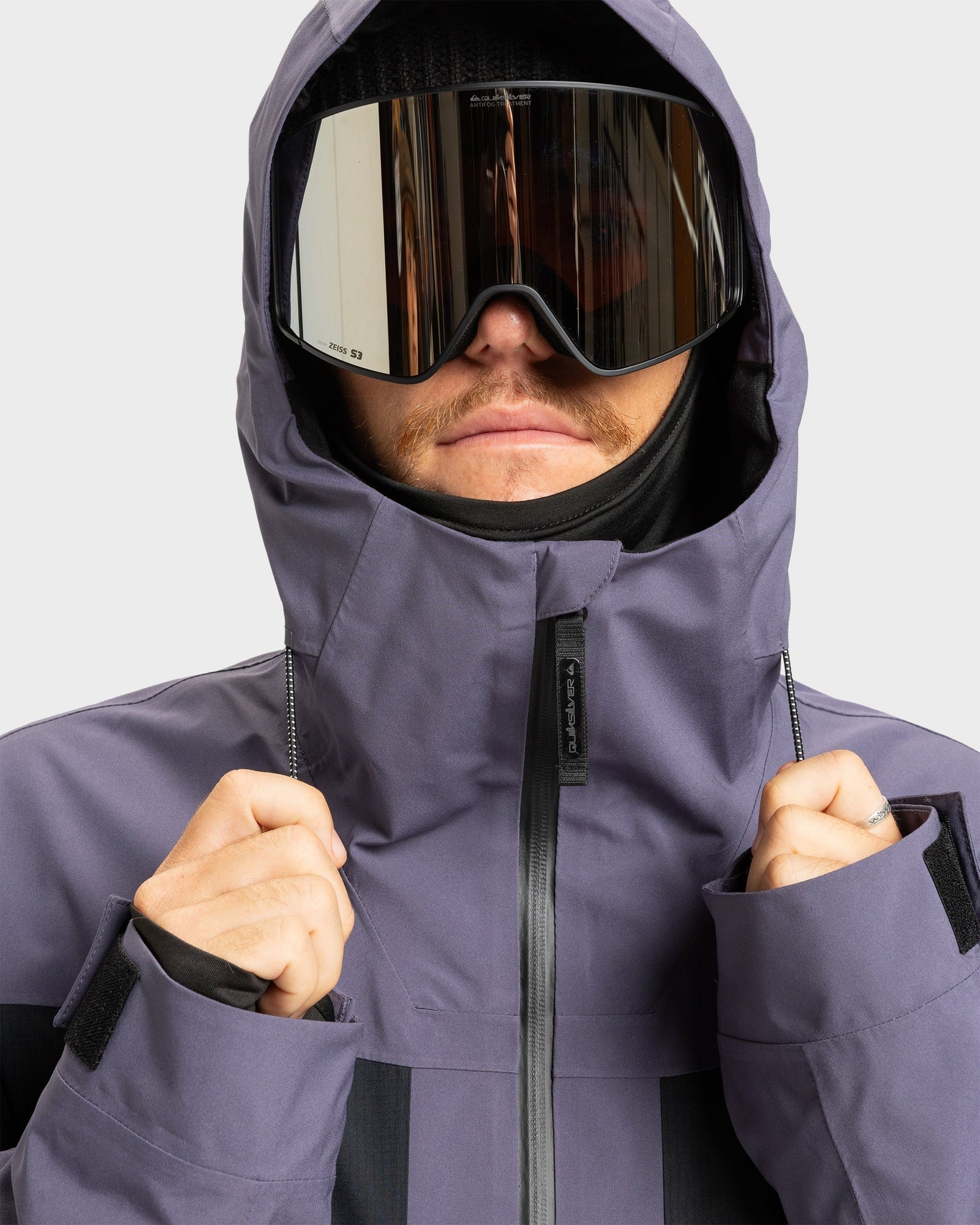 Mens Ultralight Stretch Snow Jacket Graystone - Image 13
