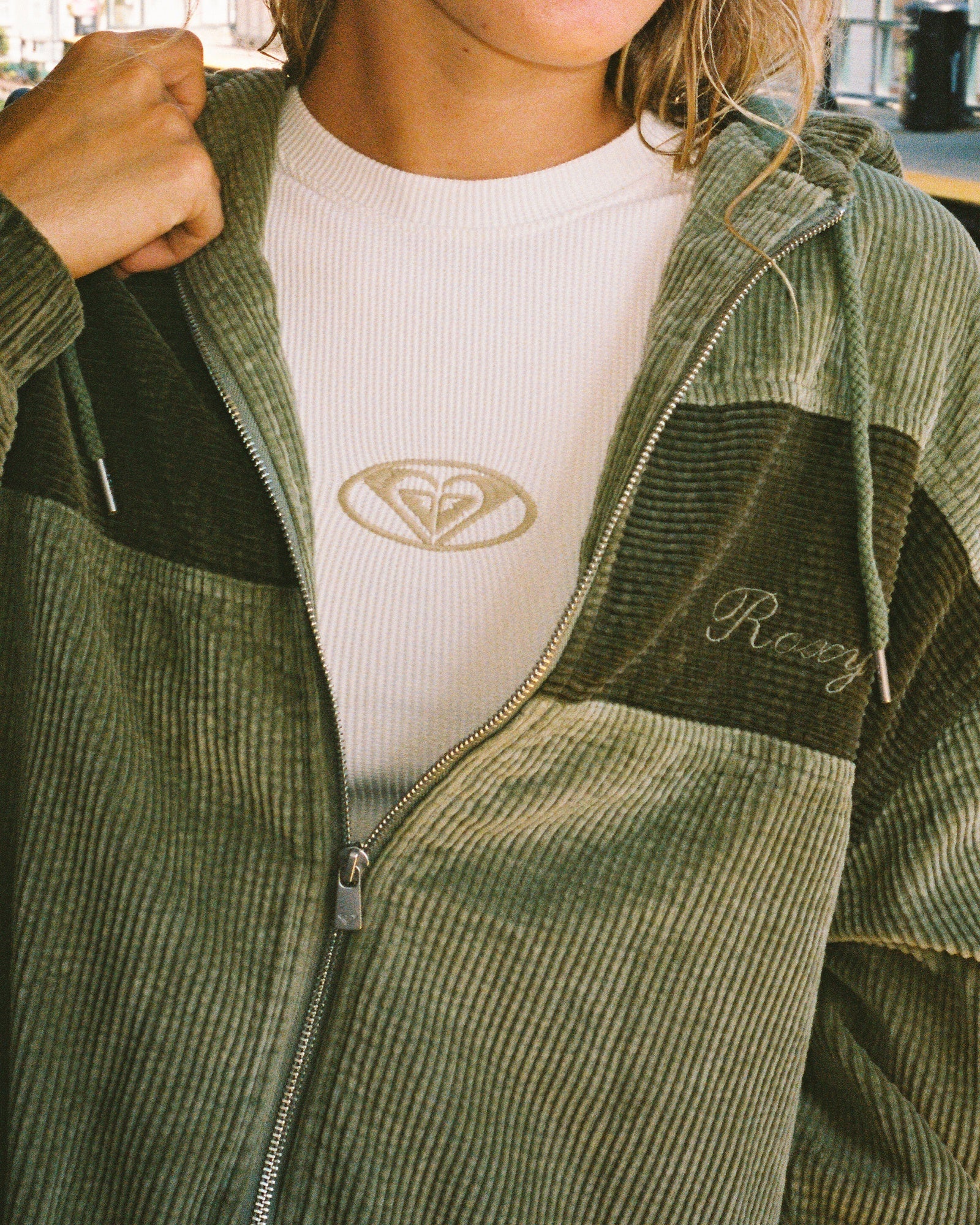 Womens Have A Blast Casual Jacket Oil Green - Image 8