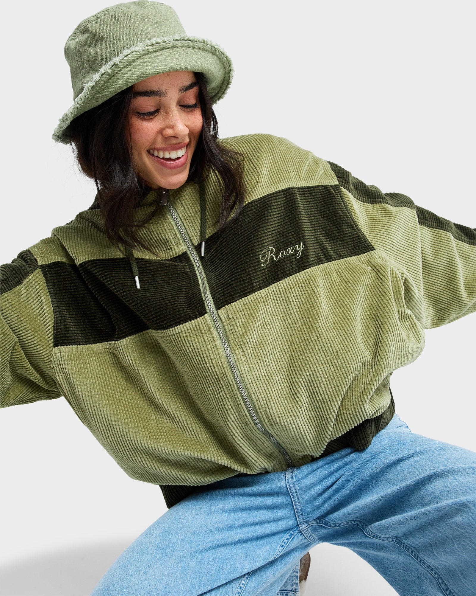 Womens Have A Blast Casual Jacket Oil Green - Image 2