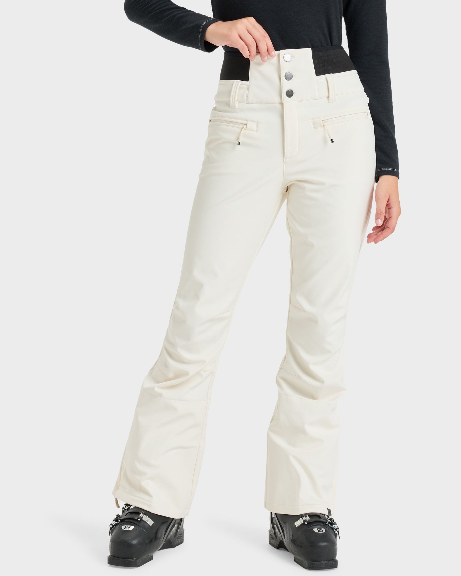 Womens Rising High Snowboard Pants Whisper White - Image 1