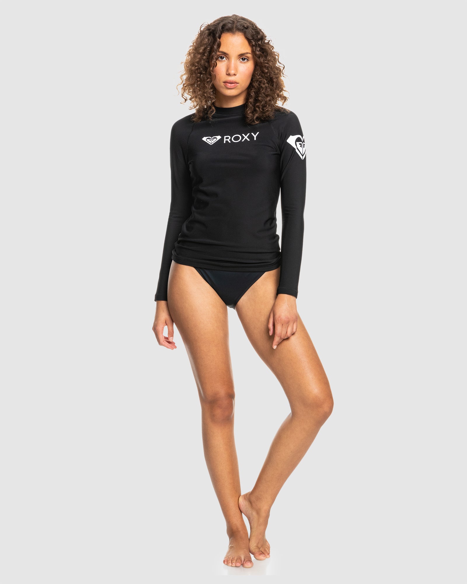 Womens Heater Long Sleeve Rash Vest Anthracite - Image 4