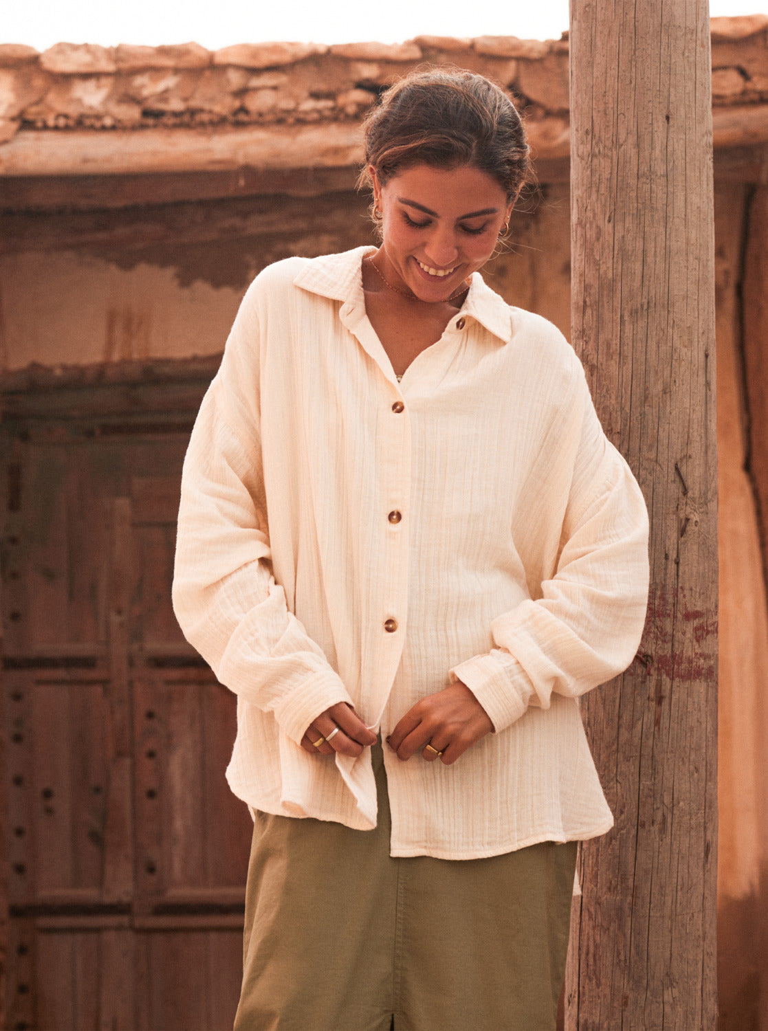 Womens Morning Time Long Sleeves Shirt