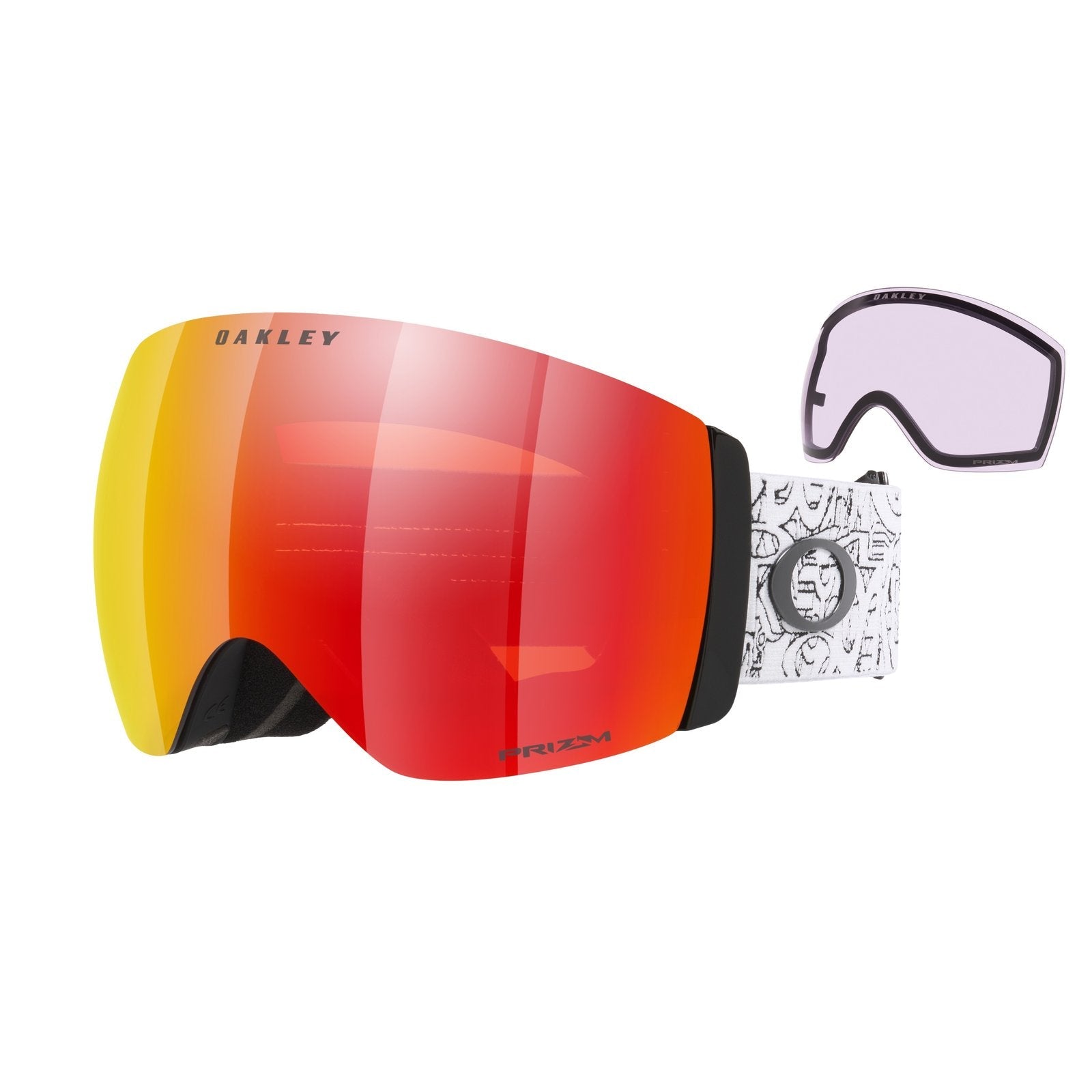 Flight Deck Pro L (Low Bridge Fit) Snow Goggle Gloss Black - Prizm Snow Torch Iridium Lens w/ Prizm Snow Clear Lens - Image 5