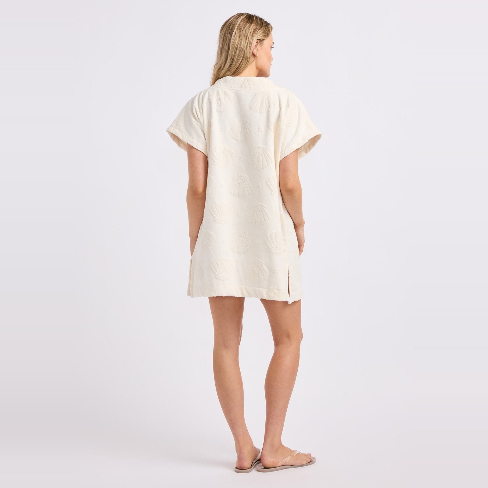 Fringe Benefits Shell Towel Kaftan Ecru - Image 4
