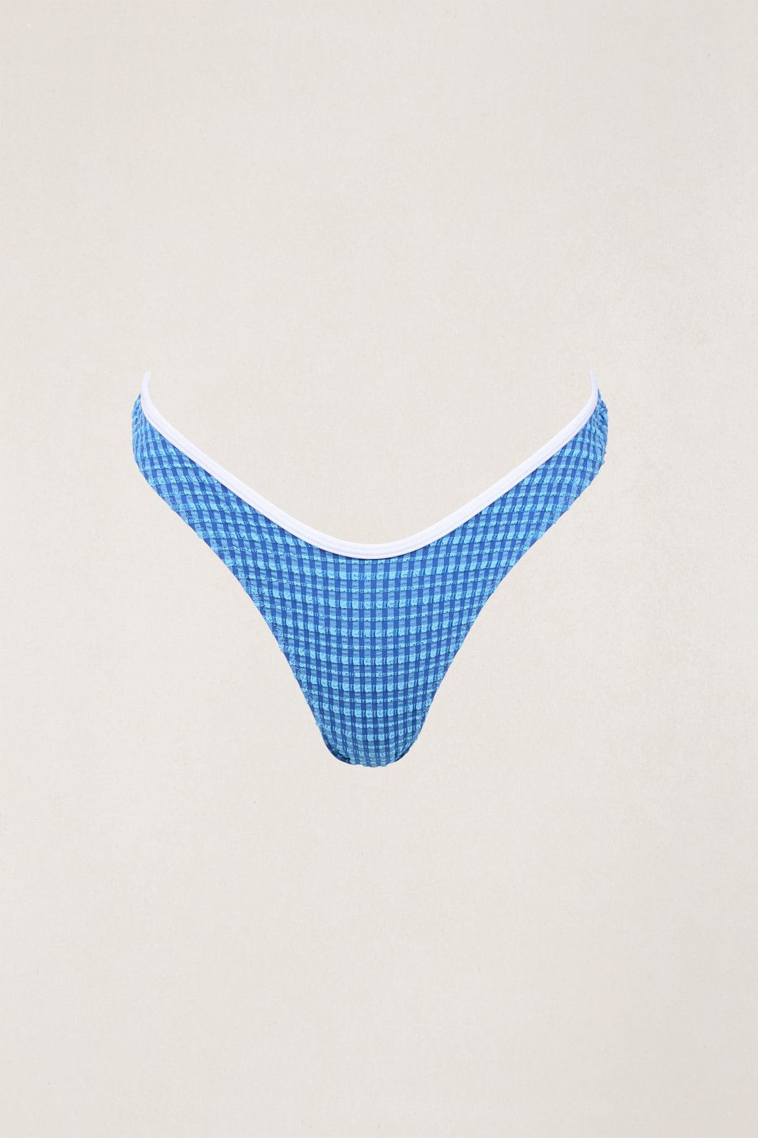 Lola Check Hi Cut Pant Blue - Image 1
