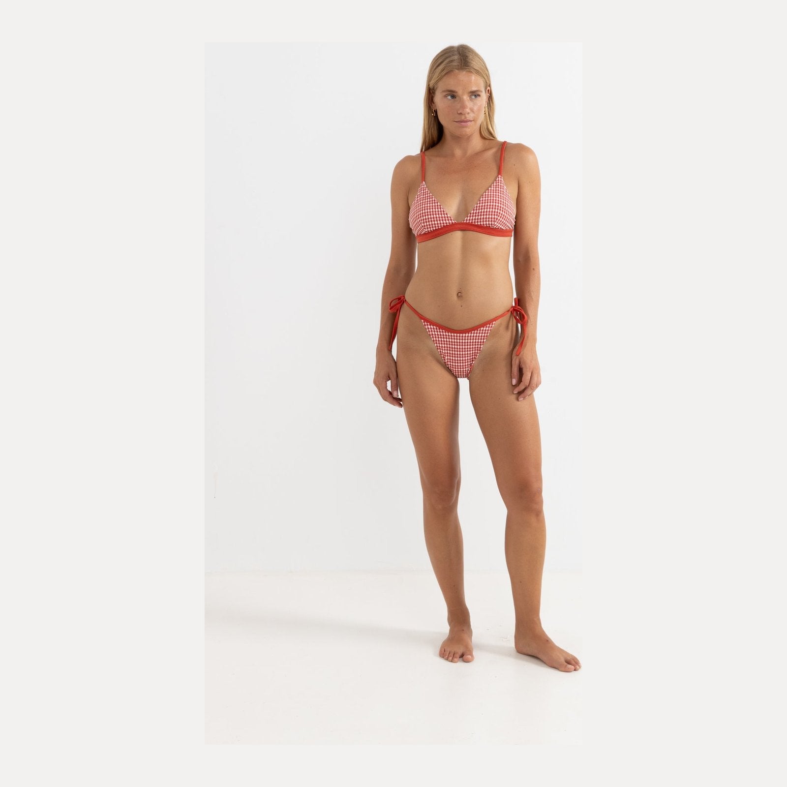 Lola Check Tie Side Hi Cut Pant Fire - Image 5