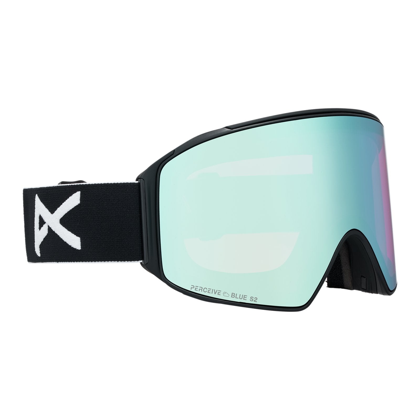 M4 Goggles (Cylindrical) + Bonus Lens + Mfi Face Mask Black - Perceive Variable Blue Lens (21% / S2) w/ Perceive Cloudy Pink Lens (53% / S1) - Image 3