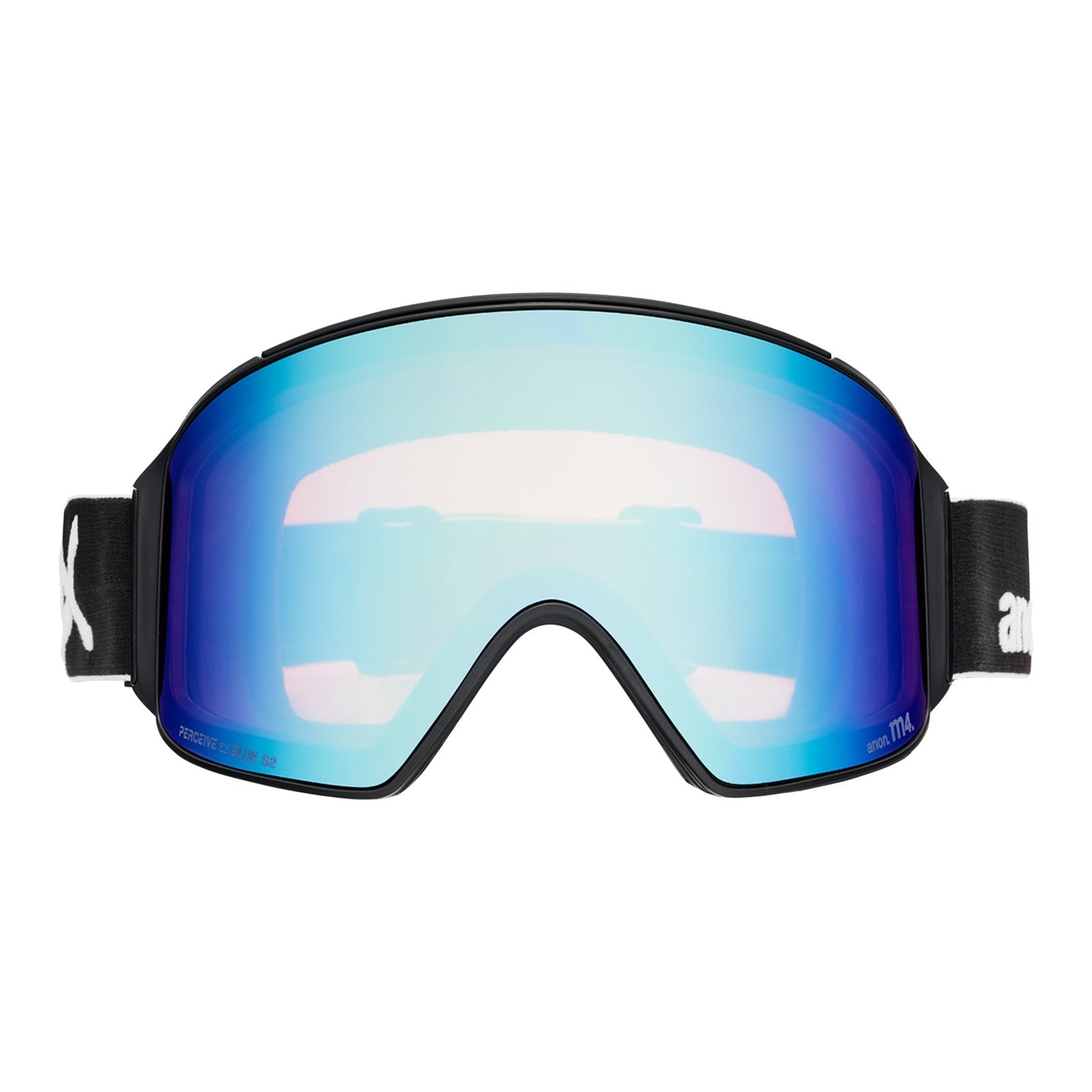 M4 Low Bridge Fit Goggles (Cylindrical) + Bonus Lens + Mfi Face Mask Black - Perceive Variable Blue Lens (21% / S2) w/ Perceive Cloudy Pink Lens (53% / S1) - Image 2