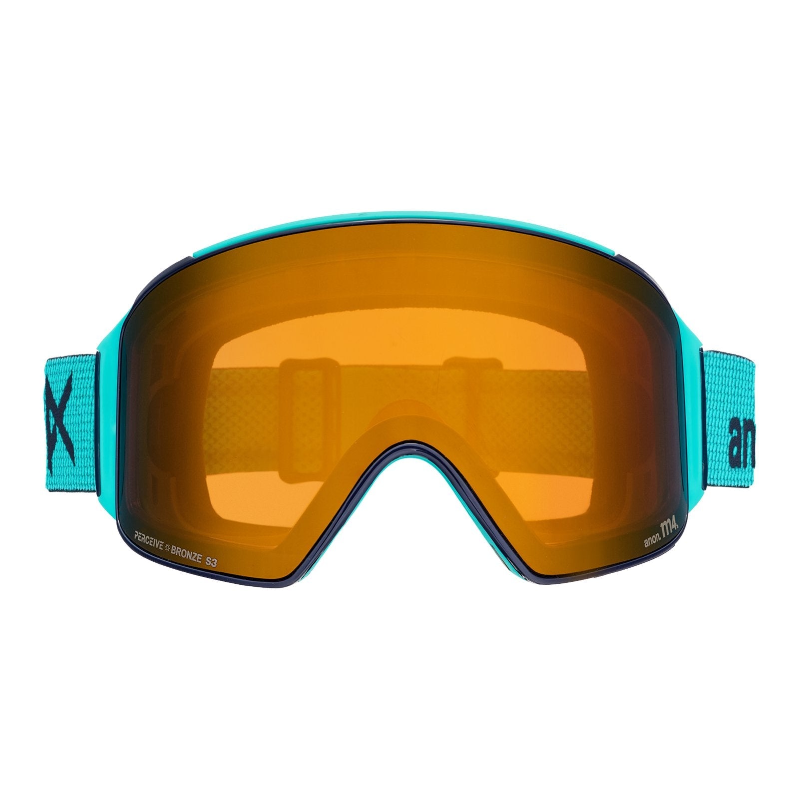 M4 Low Bridge Fit Goggles (Cylindrical) + Bonus Lens + Mfi Face Mask Marine - Perceive Sunny Bronze Lens (17% / S3) w/ Perceive Cloudy Burst Lens (59% / S1) - Image 2