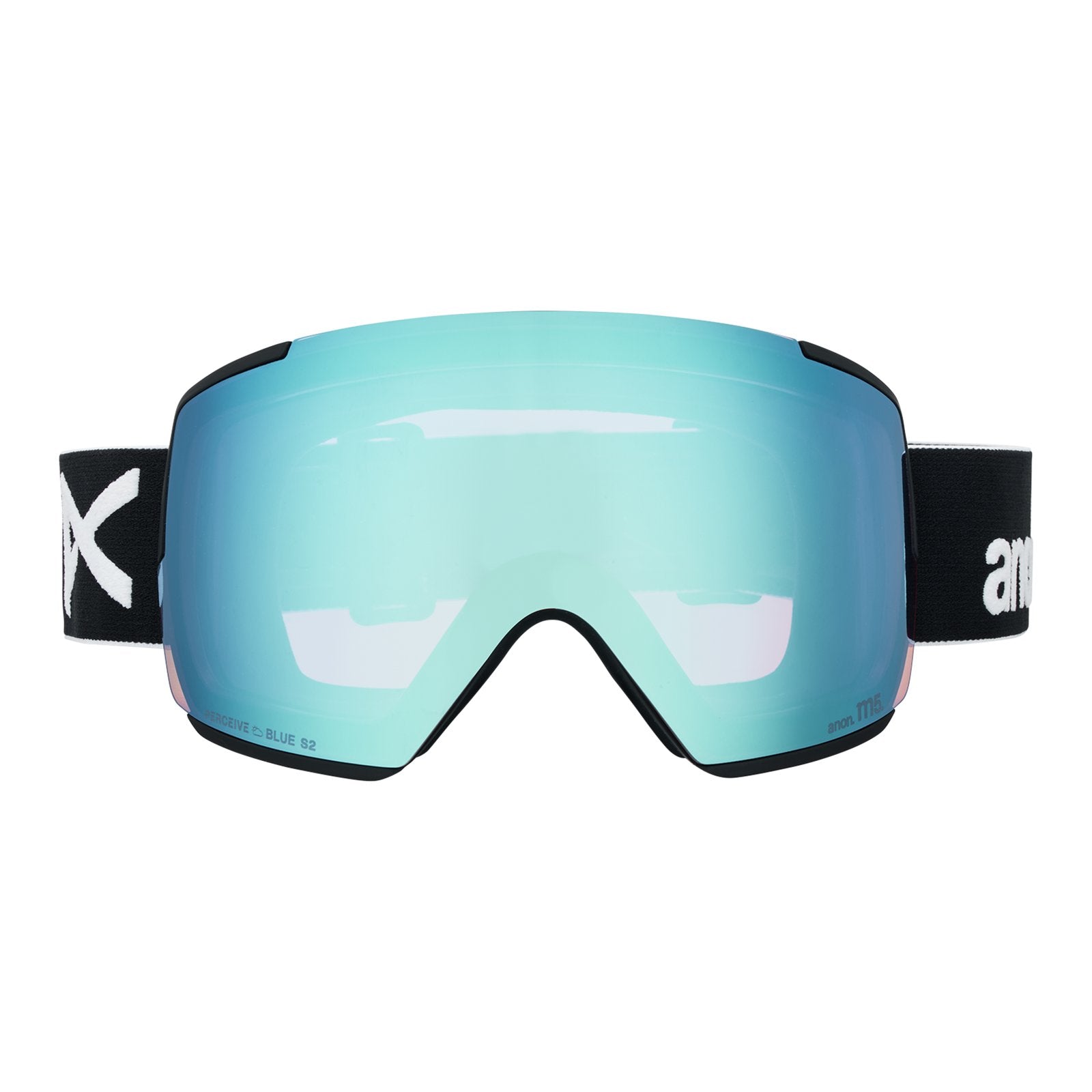M5 Goggles + Bonus Lens + Mfi Face Mask Black - Perceive Variable Blue Lens (21% / S2) w/ Perceive Cloudy Pink Lens (53% / S1) - Image 2