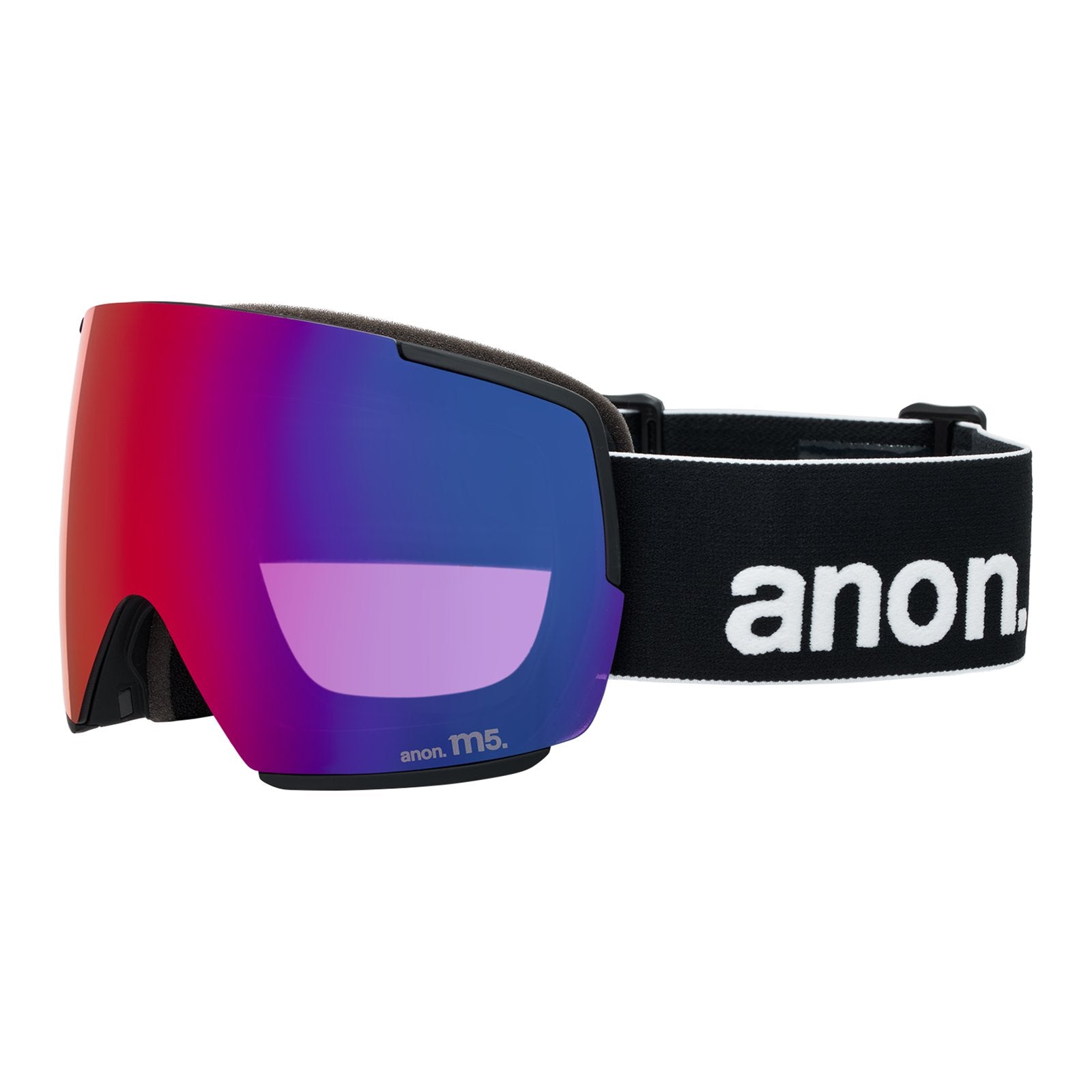 M5 Low Bridge Fit Goggles + Bonus Lens + Mfi Face Mask Black - Perceive Sunny Red Lens (14% / S3) w/ Perceive Cloudy Burst Lens (59% / S1) - Image 1